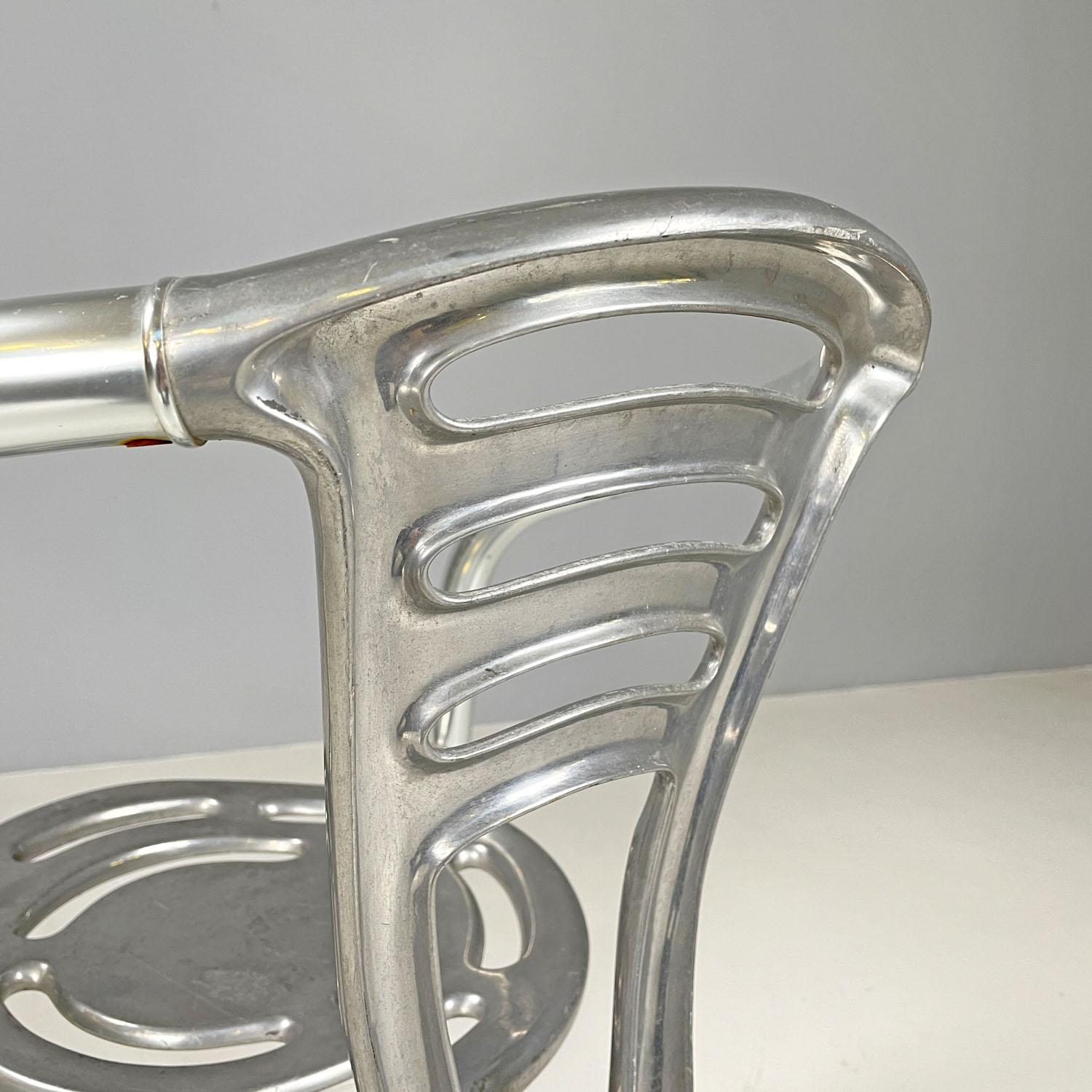 Italian postmodern aluminum chair Boulevard Ferdinand A. Porsche Ycami, 1990s For Sale 4
