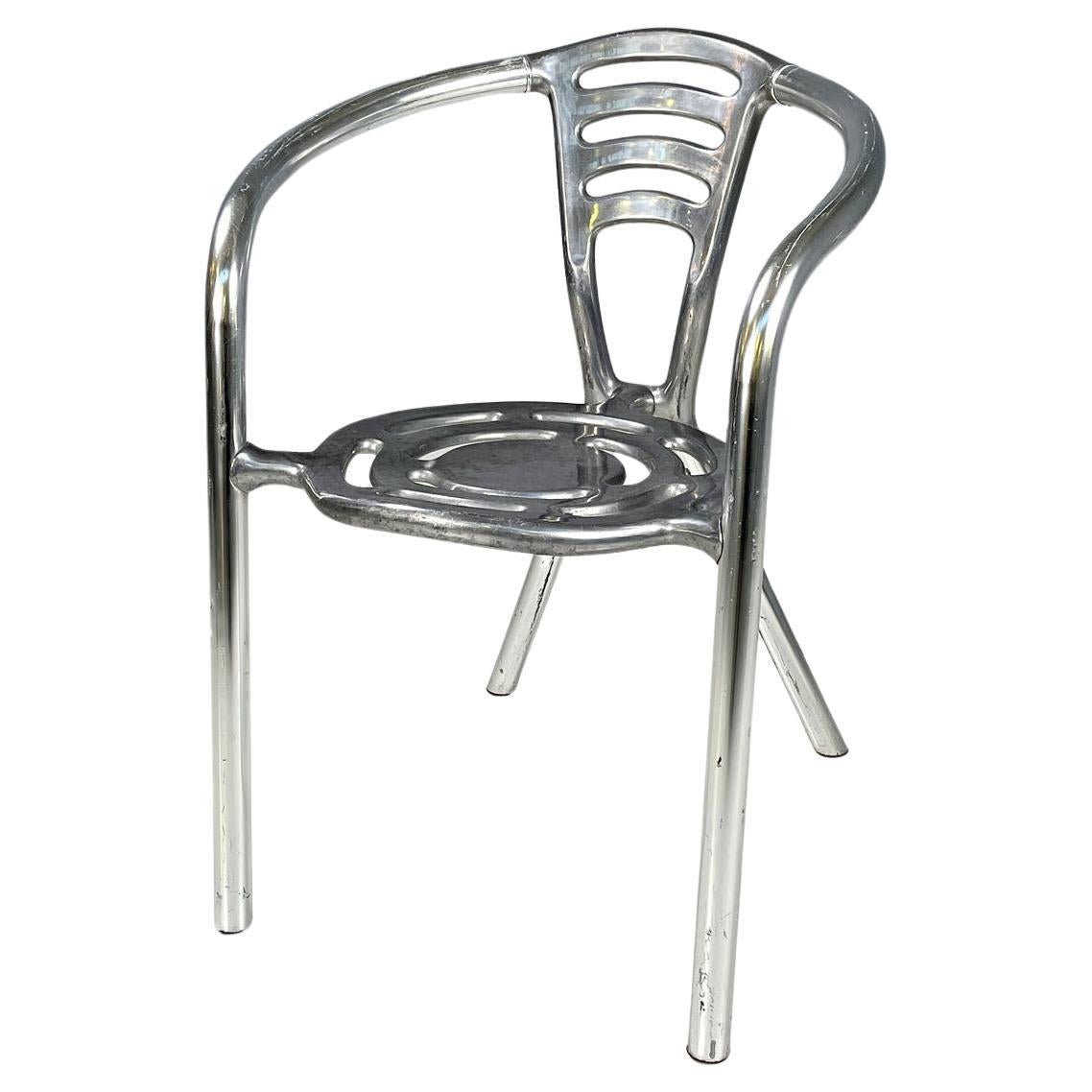 Italian postmodern aluminum chair Boulevard Ferdinand A. Porsche Ycami, 1990s For Sale