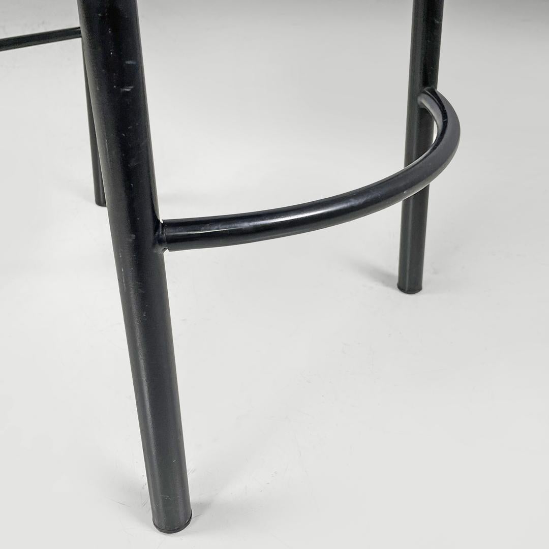 Tabourets postmodernes italiens en métal noir et caoutchouc par Fly Line, années 1990 en vente 11