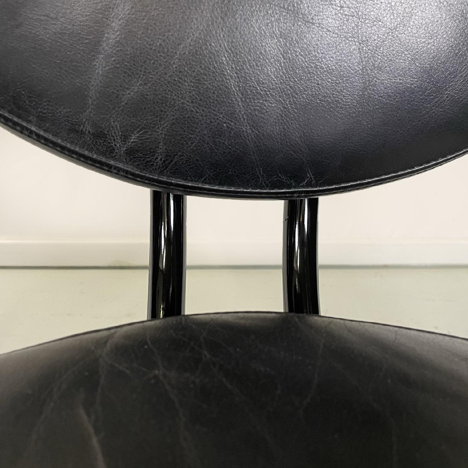 Italian postmodern black sofa Re e Regina by Mario Botta for Alias, 1980s For Sale 5