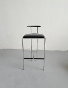 Italian Postmodern Black Tokyo Stool by Rodney Kinsman for Bieffeplast, 1985