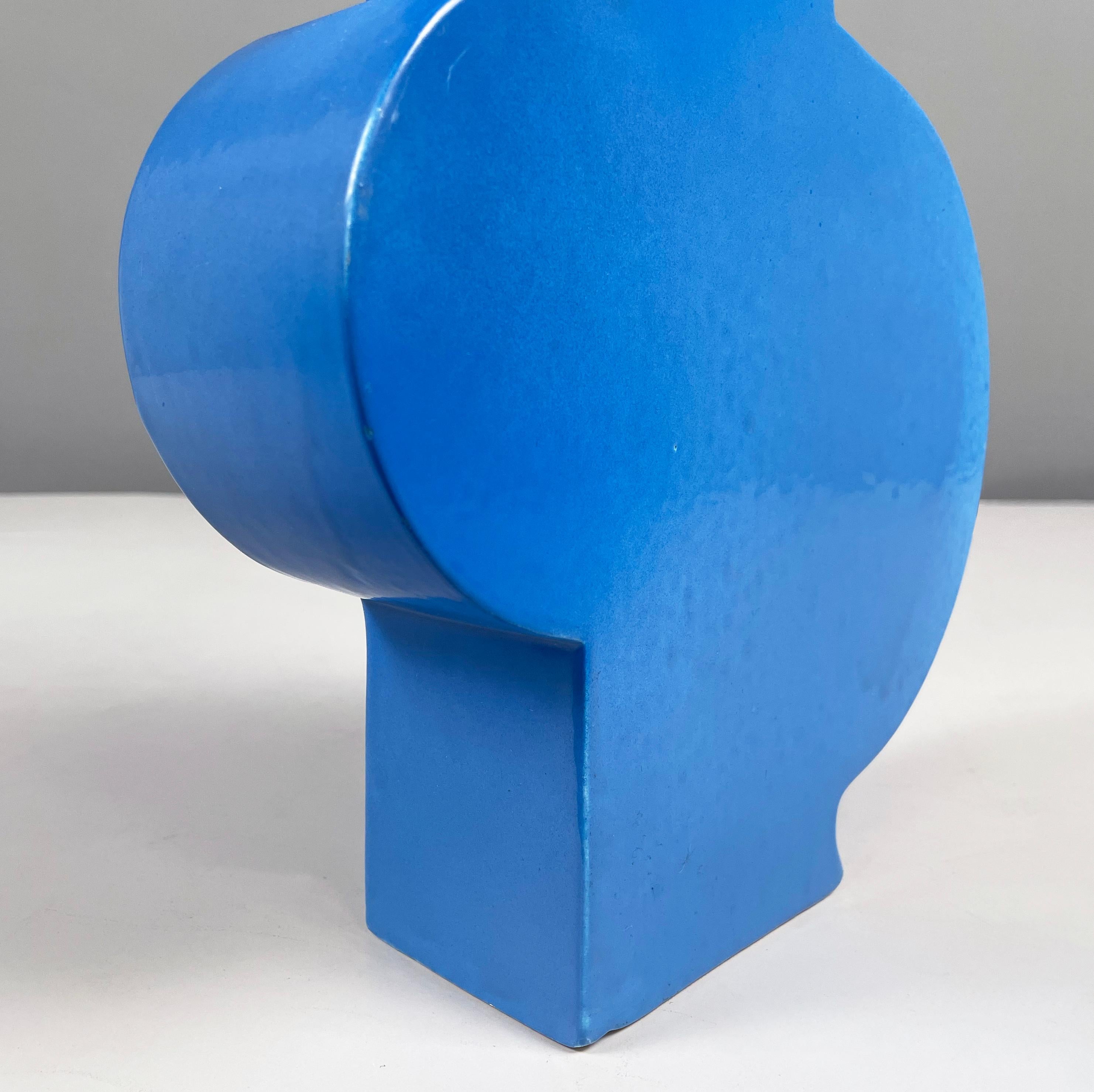 Italian Postmodern Blue Ceramic Sculpture by  Florio Pac Paccagnella, 2023 6