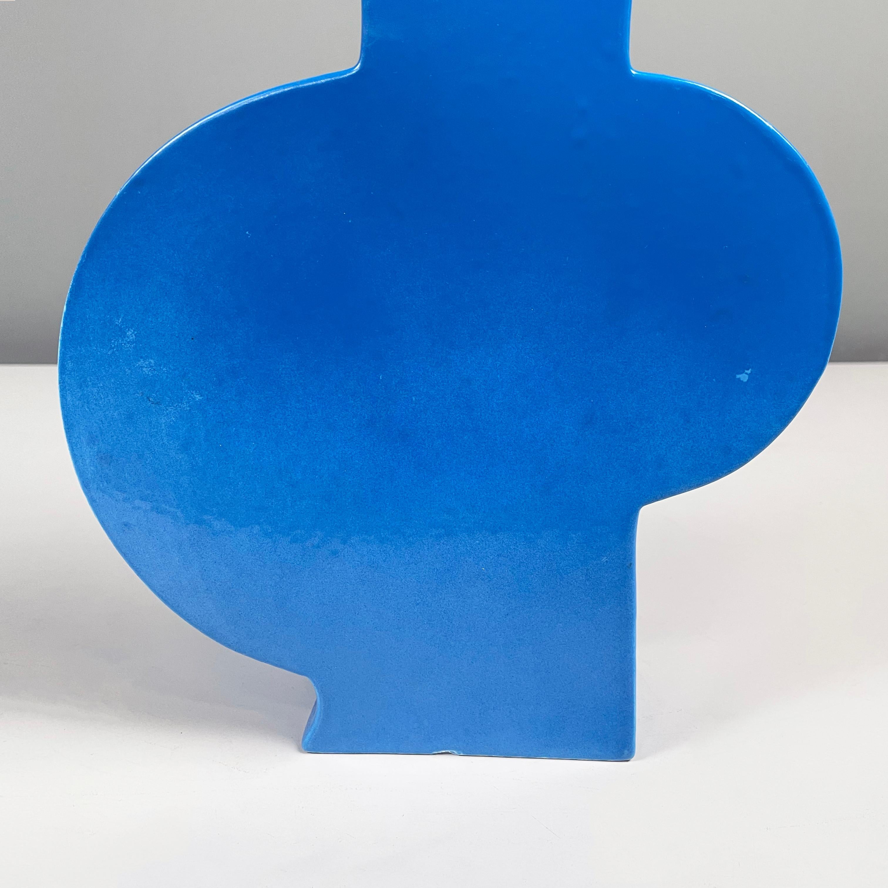 Italian Postmodern Blue Ceramic Sculpture by  Florio Pac Paccagnella, 2023 7