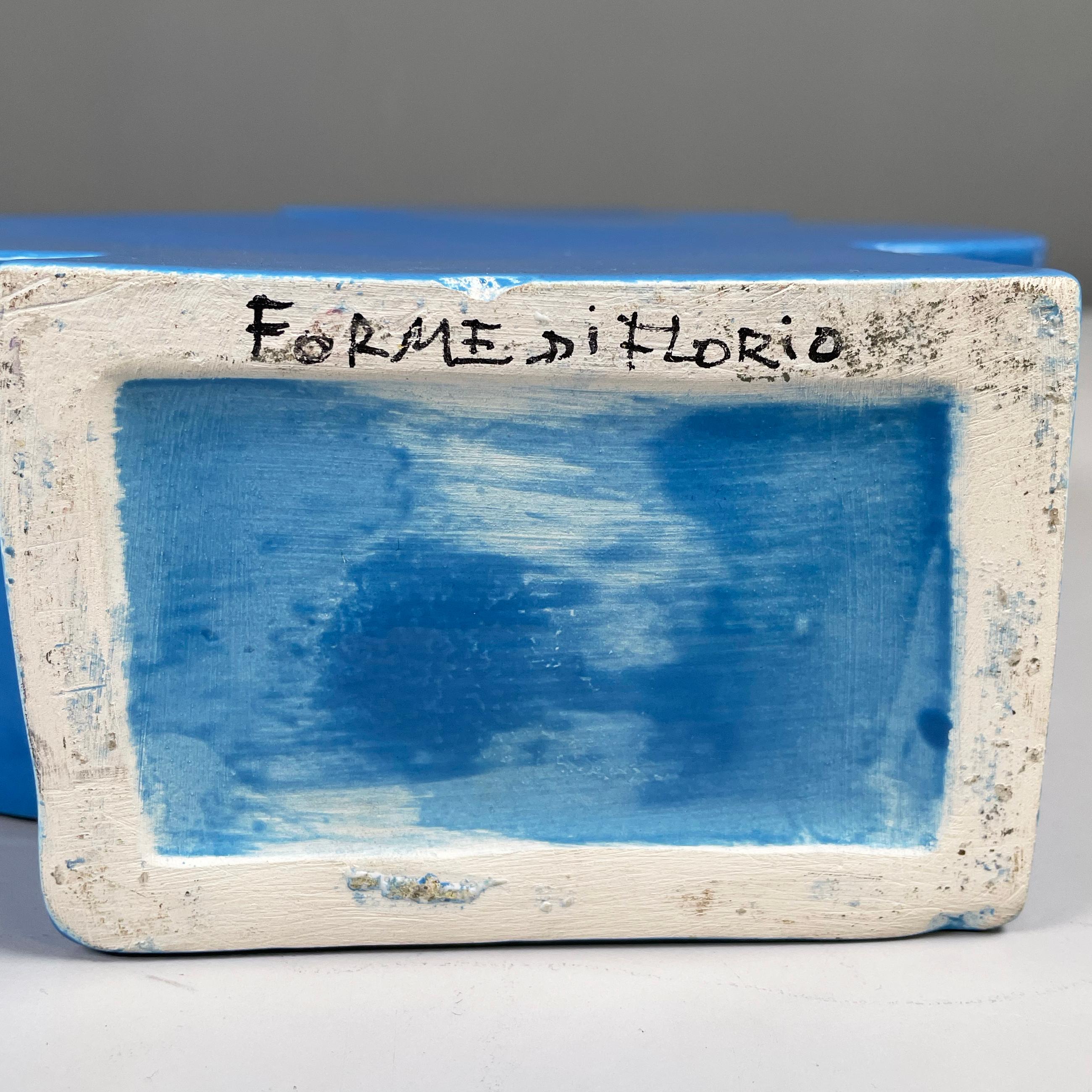 Italian Postmodern Blue Ceramic Sculpture by  Florio Pac Paccagnella, 2023 8