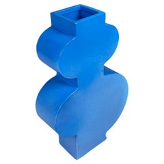 Sculpture italienne postmoderne en céramique bleue  Florio Pac Paccagnella, 2023