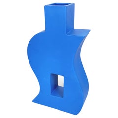 Sculpture italienne postmoderne en céramique bleue Sintona Florio Pac Paccagnella, 2023