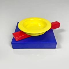 Cenicero de cerámica postmoderno italiano Squash Maria Sanchez para Memphis Milano años 80