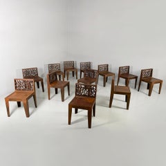 Italian postmodern chairs in Corten by Marc Aurel for Metalco, 2010s