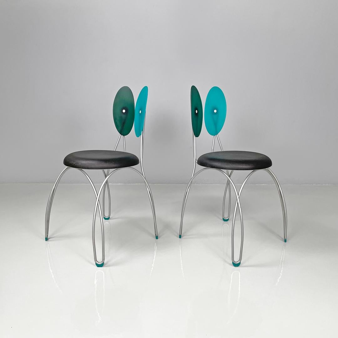 Postmoderno Italian postmodern chairs Jessica by D'Urbino & Lomazzi for Zerodisegno, 1990s in vendita