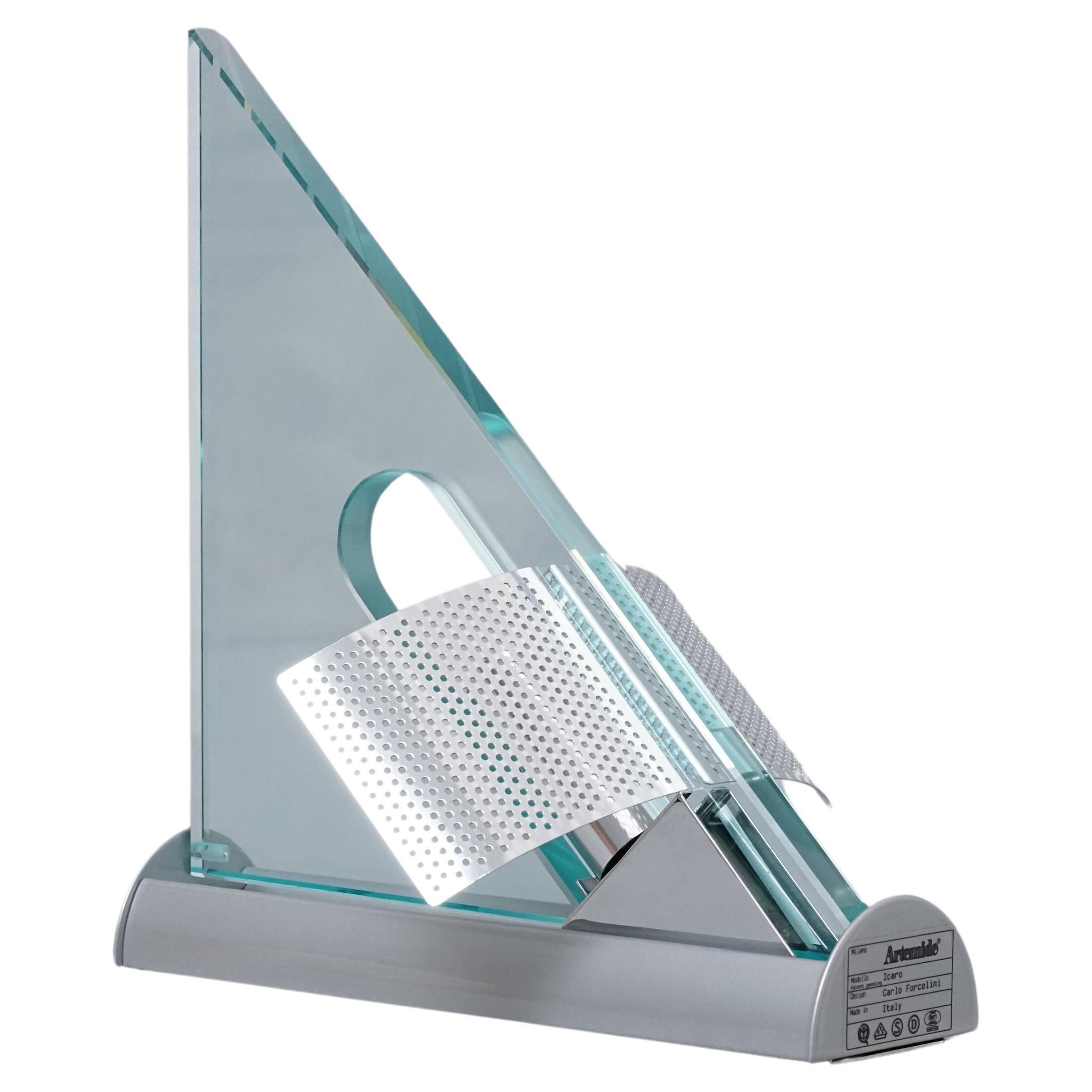 Italienische postmoderne Icaro-Wandleuchte aus Kristall von Carlo Forcolini für Artemide