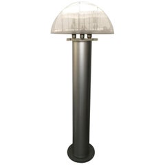 Italian Postmodern Design 1970 Lacquered Aluminium Floor Lamp with Plexiglass