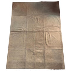 Italie  Tapis de vachette post-moderne en cuir naturel tan blond de 1990