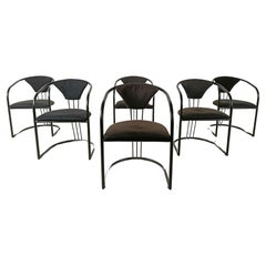Used Italian Postmodern dining chairs, 1980s - set of 6