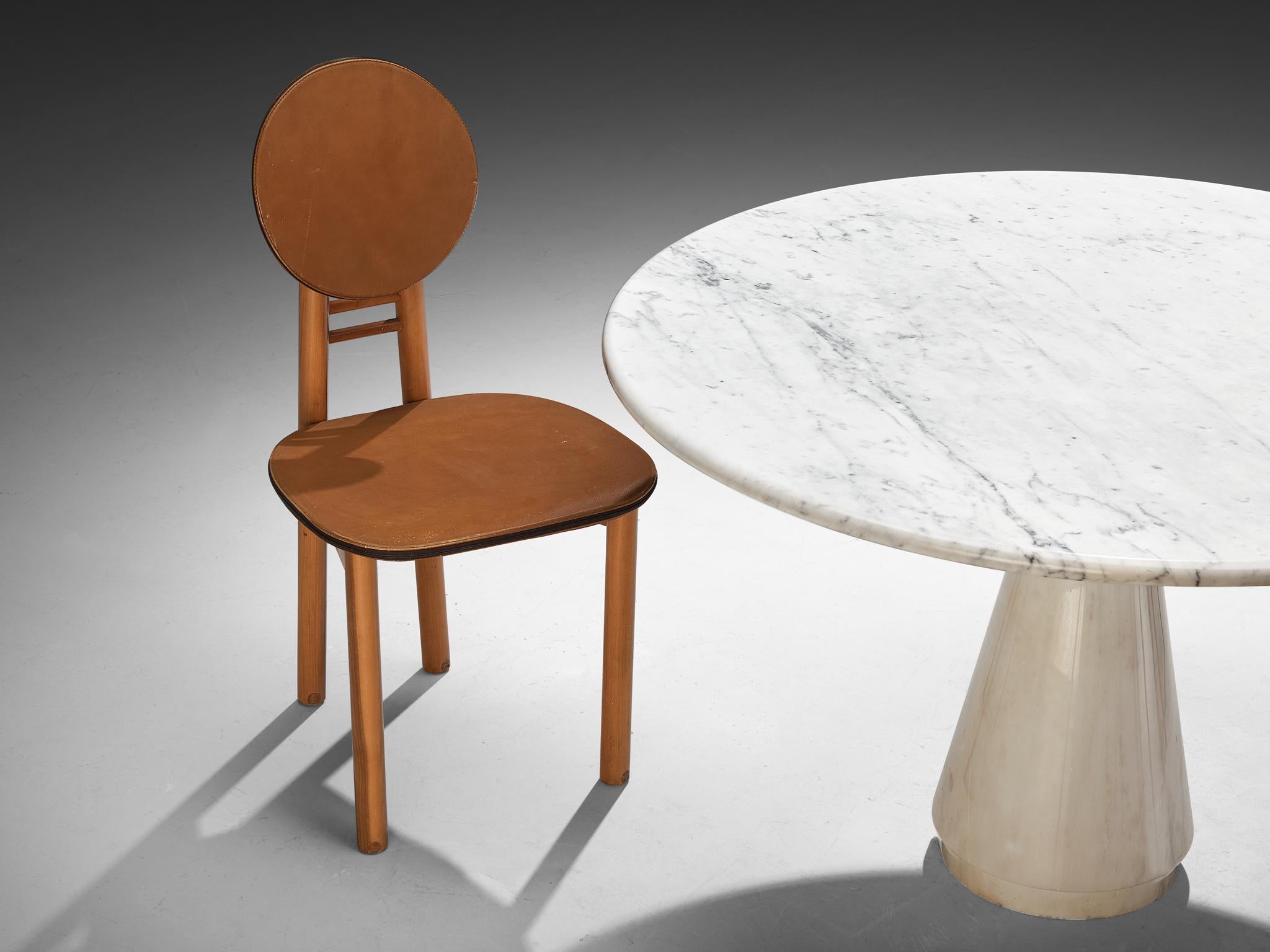 Ensemble de salle à manger italienne postmoderne, table en marbre et chaises Girgi mobiles en vente 1