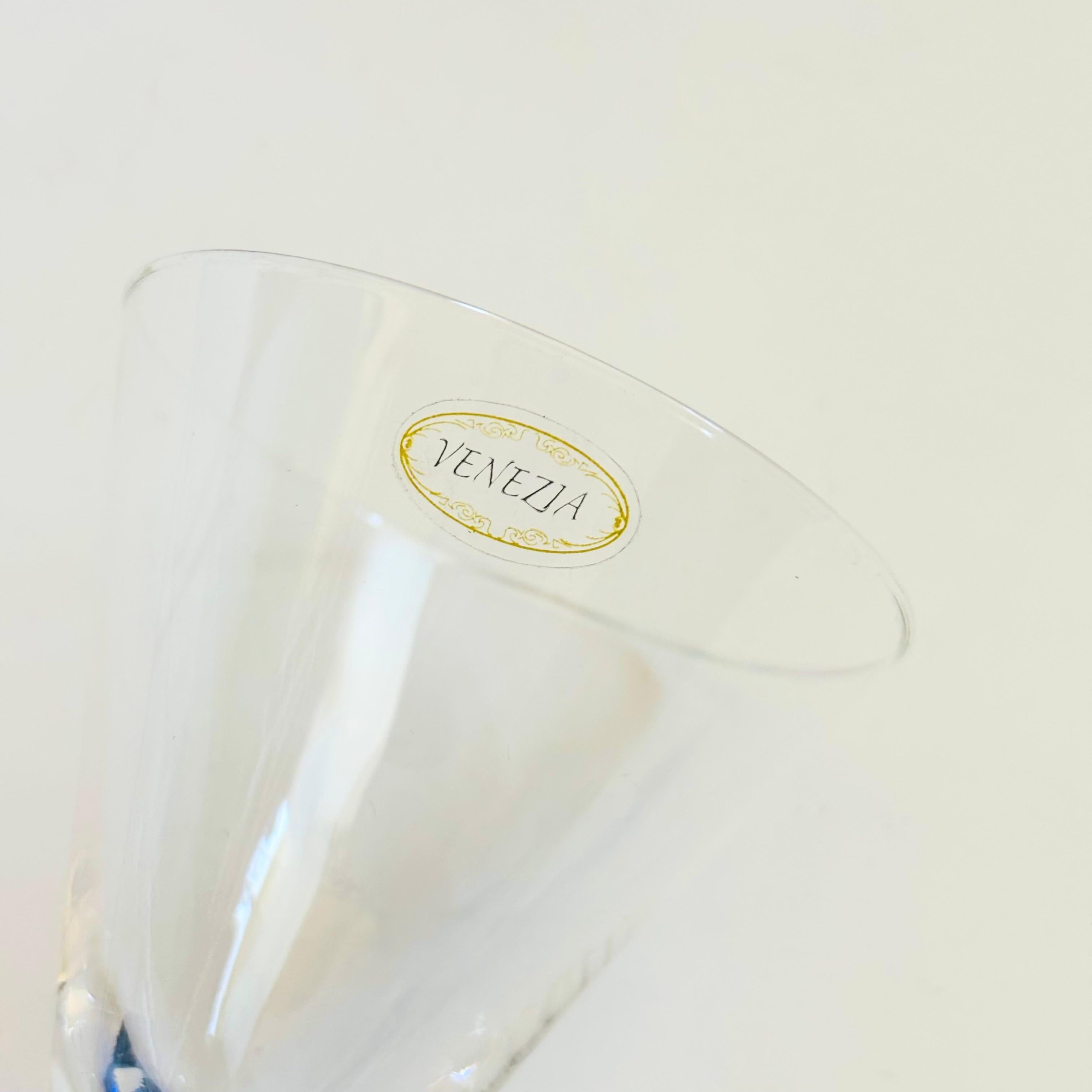 Copas Cordial Geométricas Postmodernas Italianas by Venezia - Set de 7 Vidrio en venta