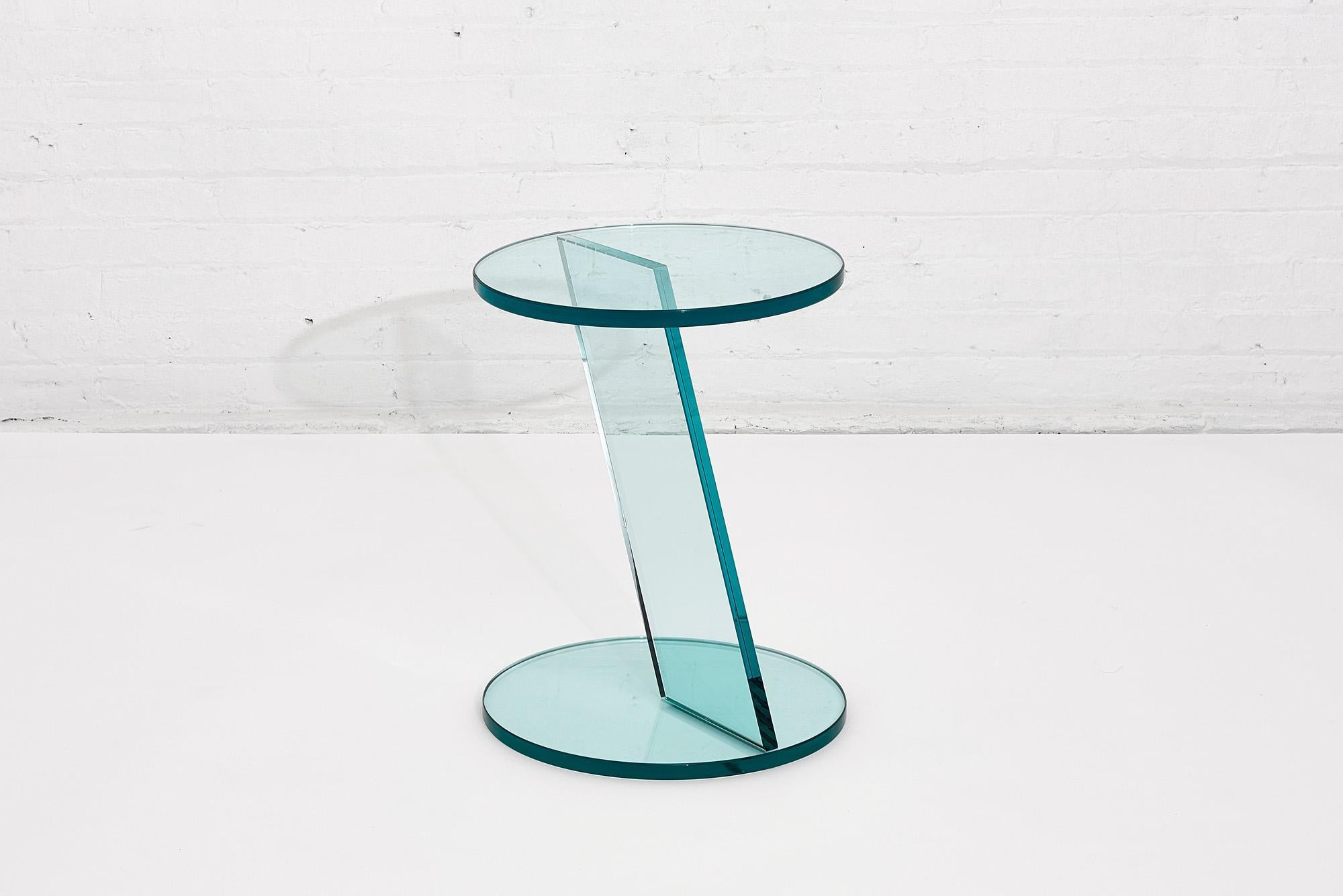 Italian Postmodern Glass Drink Table In Good Condition In Chicago, IL