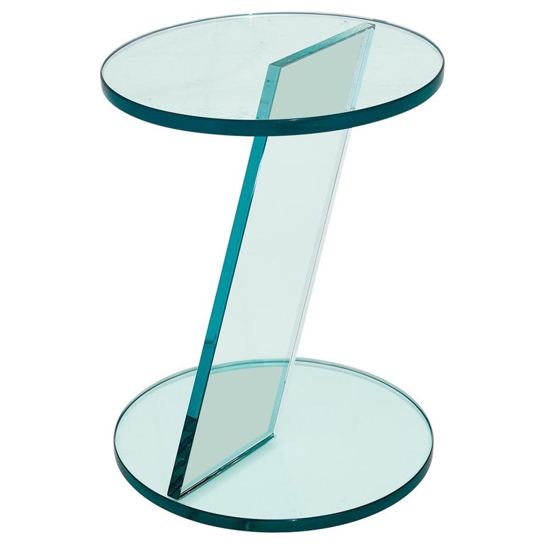 Italian Postmodern Glass Drink Table at 1stDibs