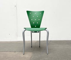 Italian Postmodern Green Side Chair, 1980s