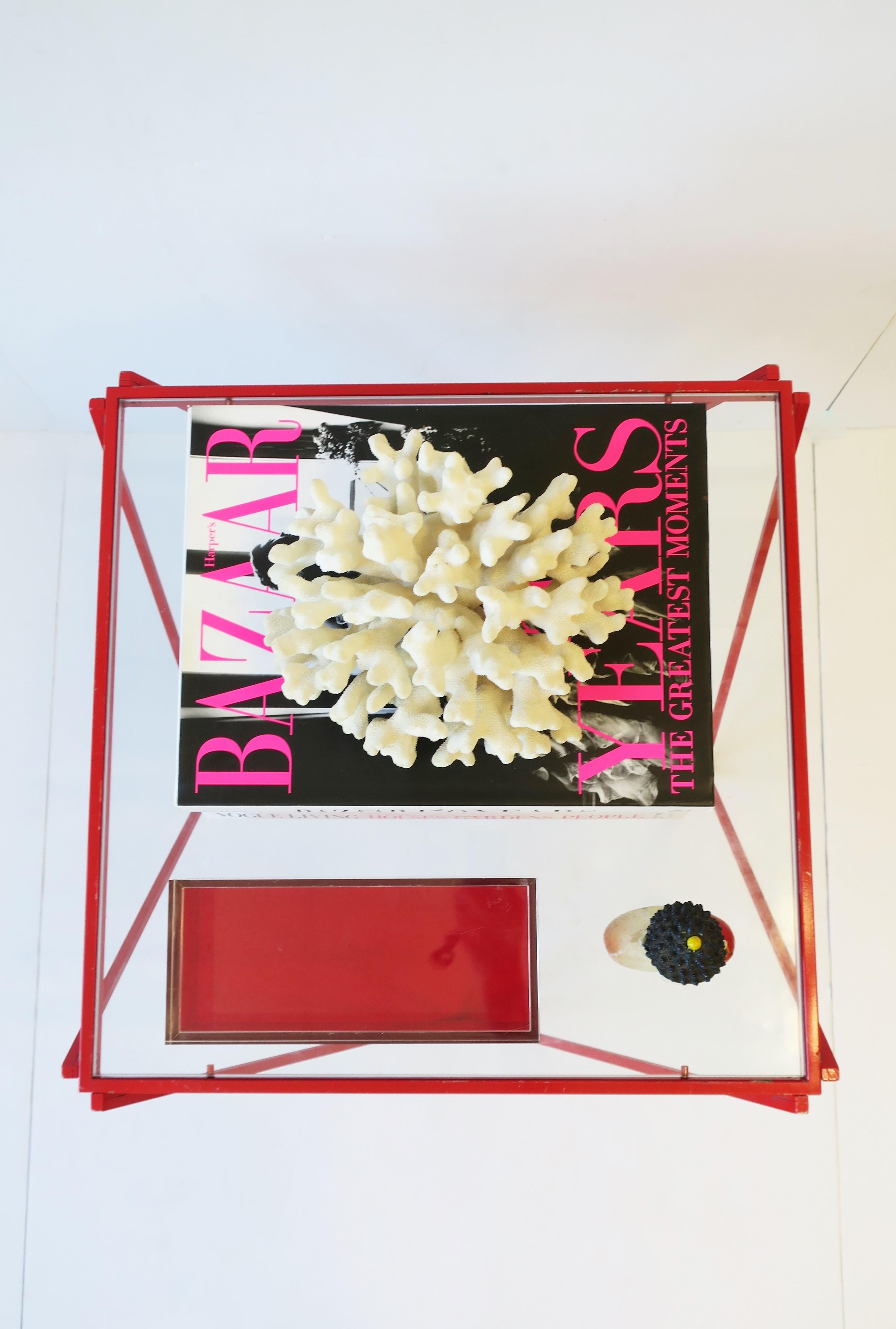 Postmodern Italian Lucite Red Designer Jewelry Box by Albrizzi  12