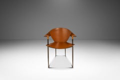 Italian Postmodern Modernist "Jocauro" Armchair, Arrben in Leather, Italy, 1990s
