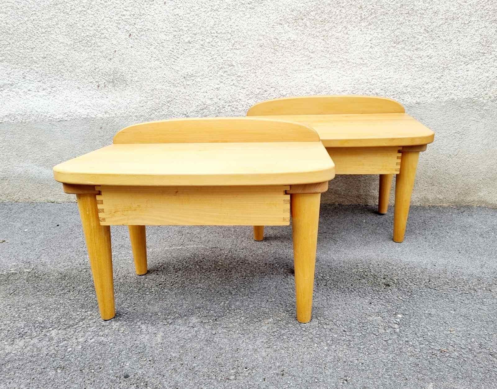 Late 20th Century Italian Postmodern Nightstands or Side Tables, 80s Pair For Sale