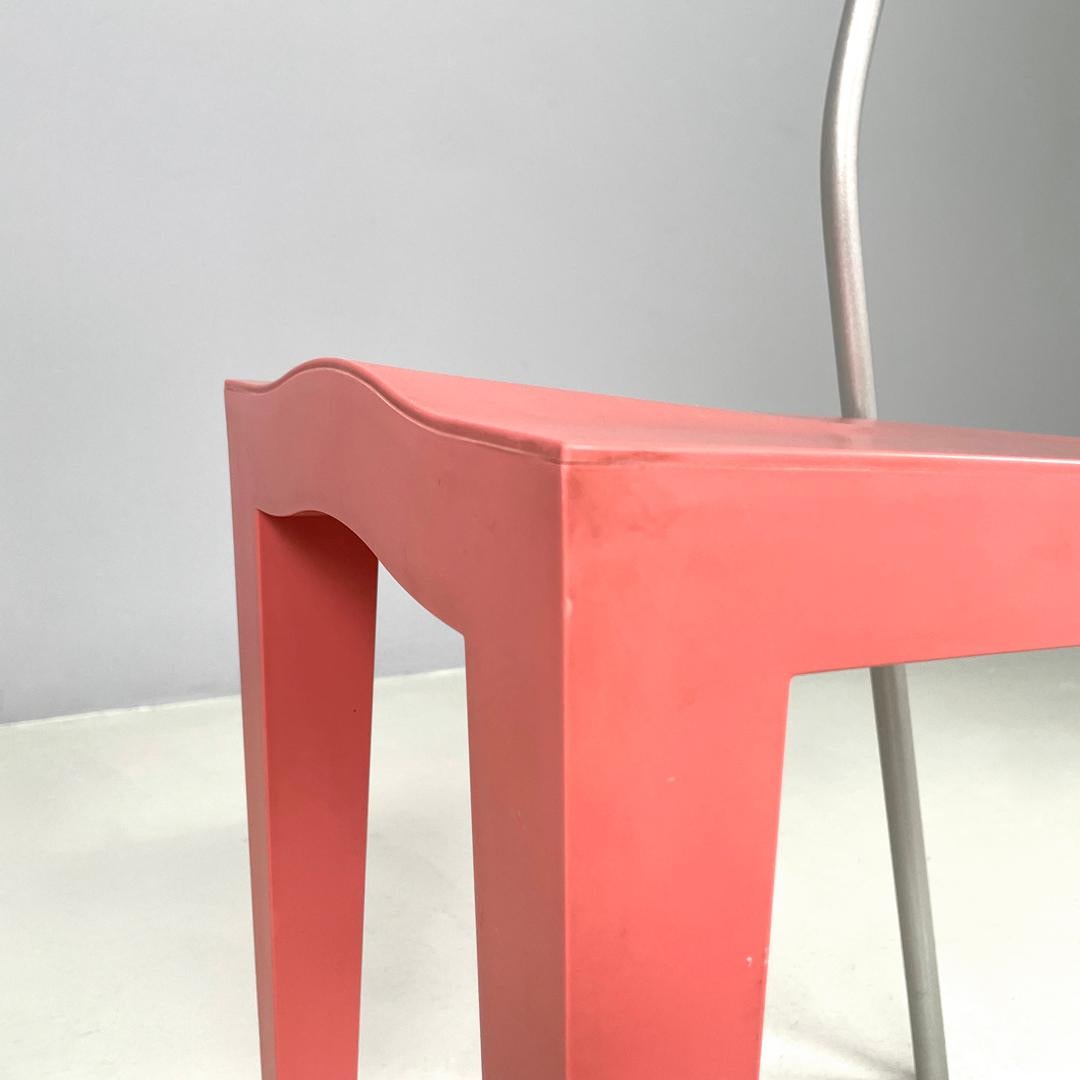 Italian postmodern pink plastic Dr Glob chairs Philippe Starck for Kartell 1980s For Sale 7