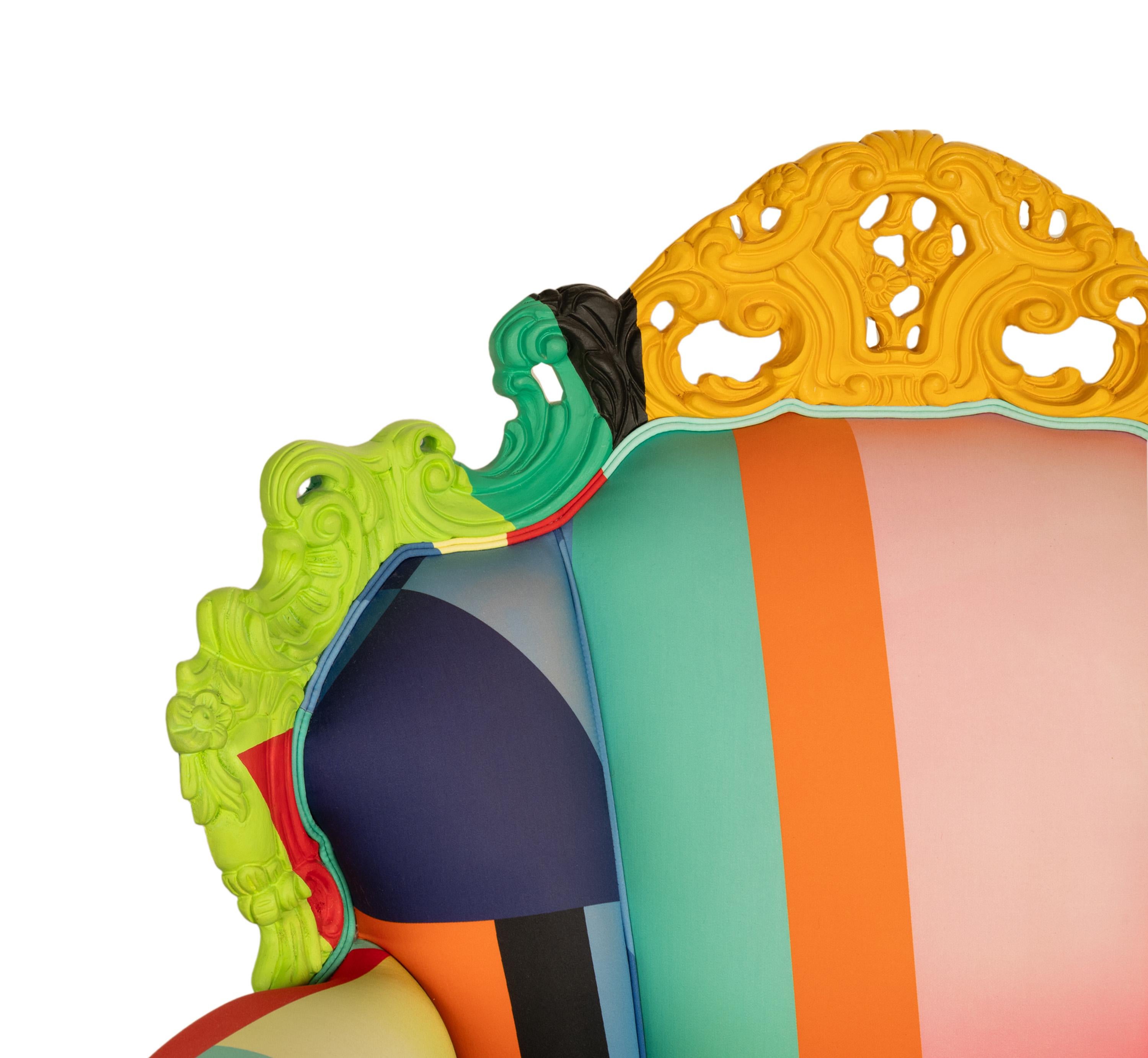 Italienischer postmoderner Proust Geometrica-Sessel Alessandro Mendini von Cappellini im Angebot 6