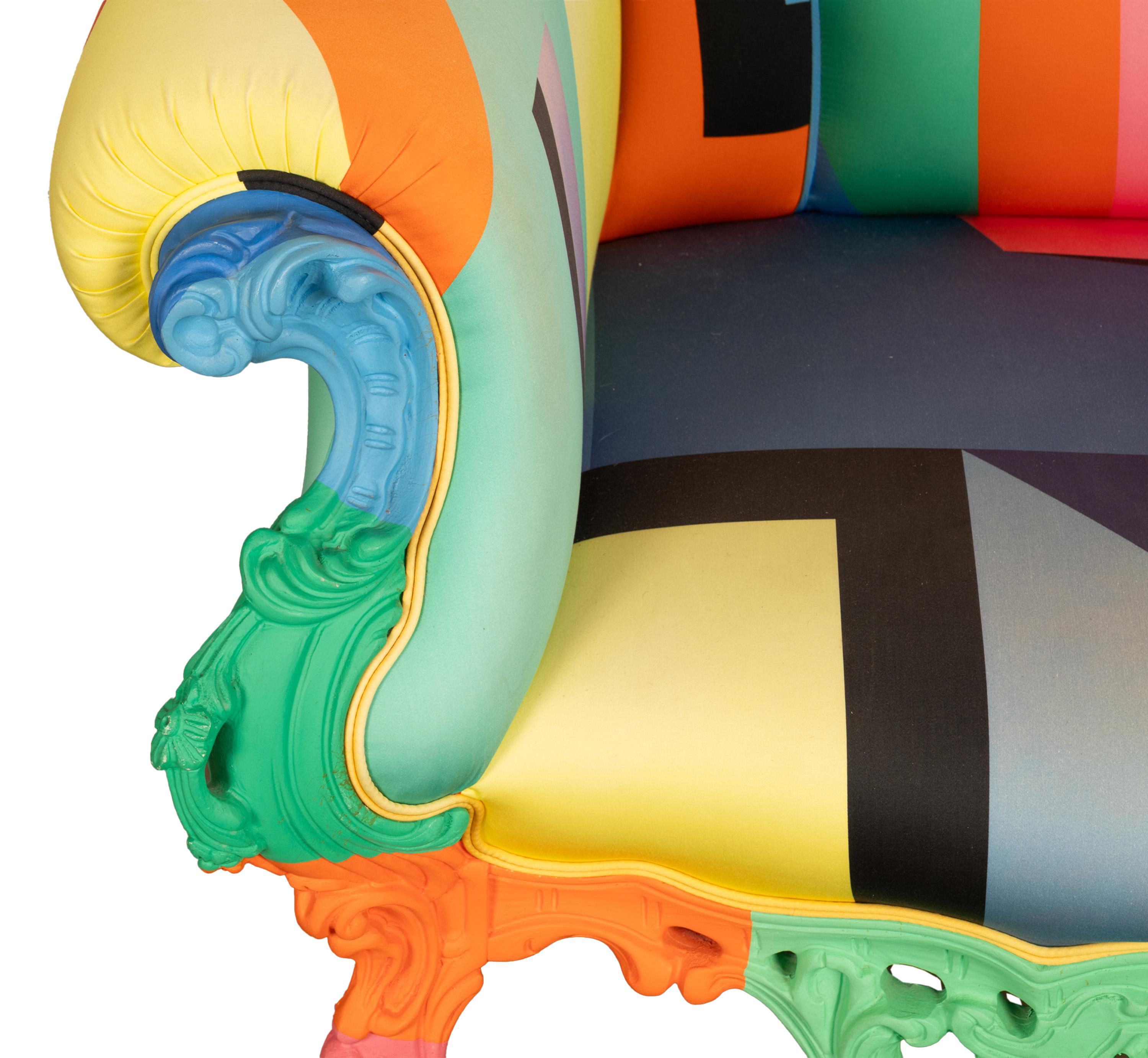 Italienischer postmoderner Proust Geometrica-Sessel Alessandro Mendini von Cappellini im Angebot 7
