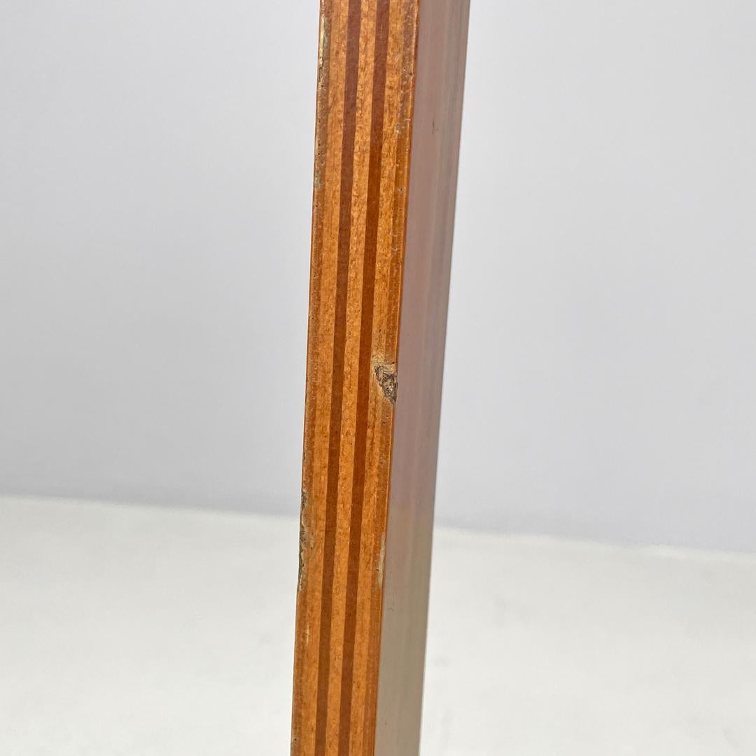 Italian postmodern round umbrella stand by Origlia in cast iron and wood, 1980s For Sale 6