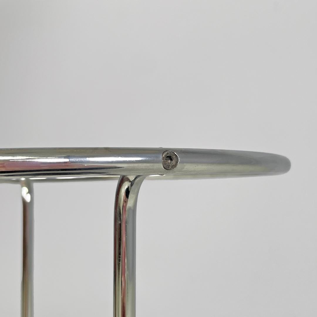 Italian postmodern round umbrella stand by Origlia in cast iron and wood, 1980s For Sale 3