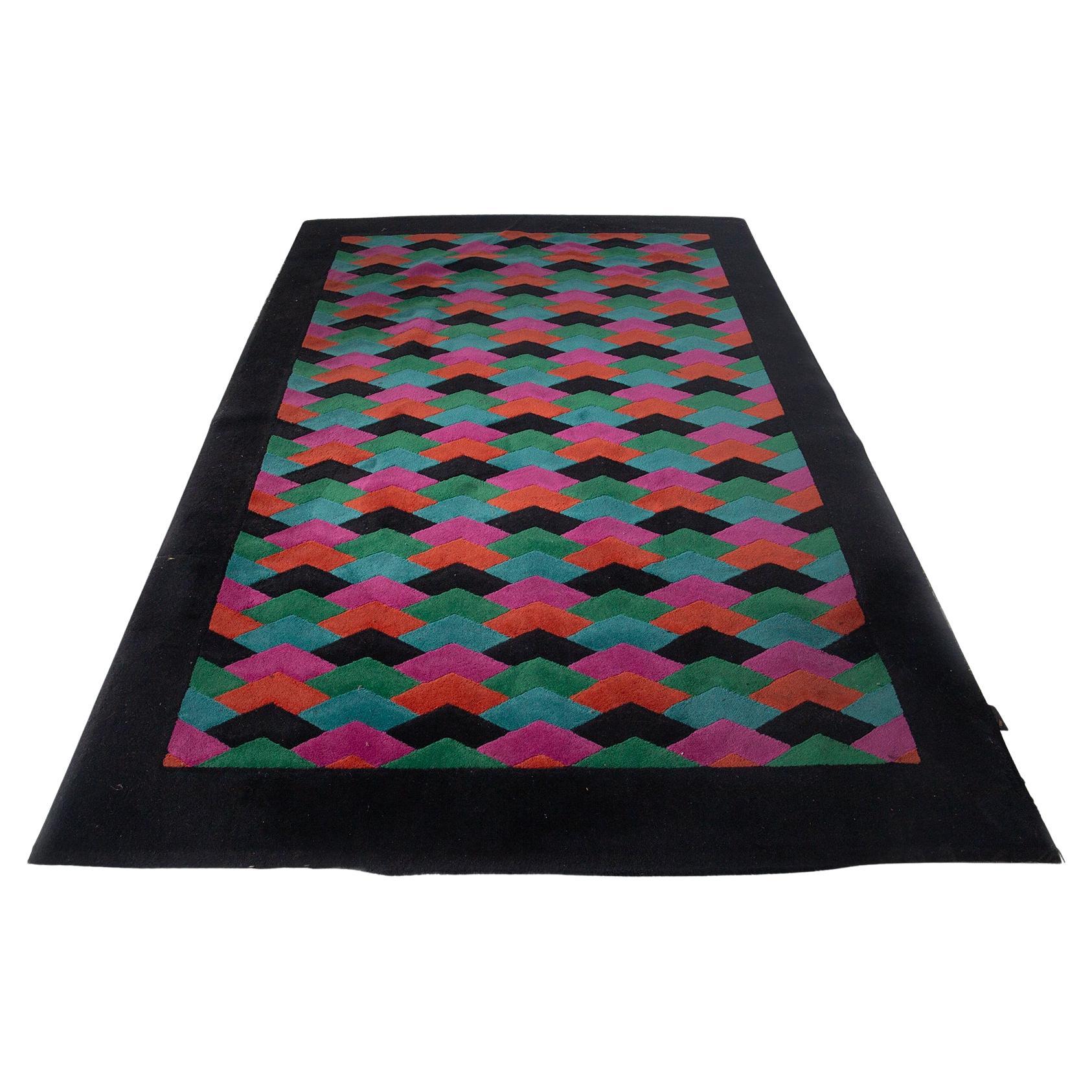 Italian postmodern rug by MiSSONI, label present