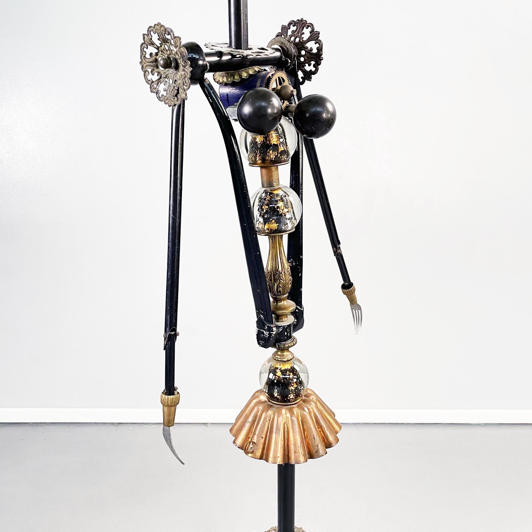 Italian Postmodern Sculptures and Floor Lamps in Metal, Glass and Marble, 2000s For Sale 6