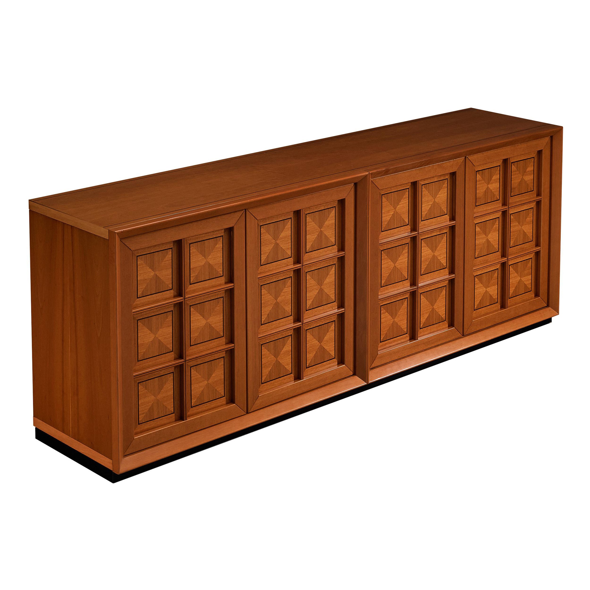 Italian Postmodern Sideboard with Geometric Front