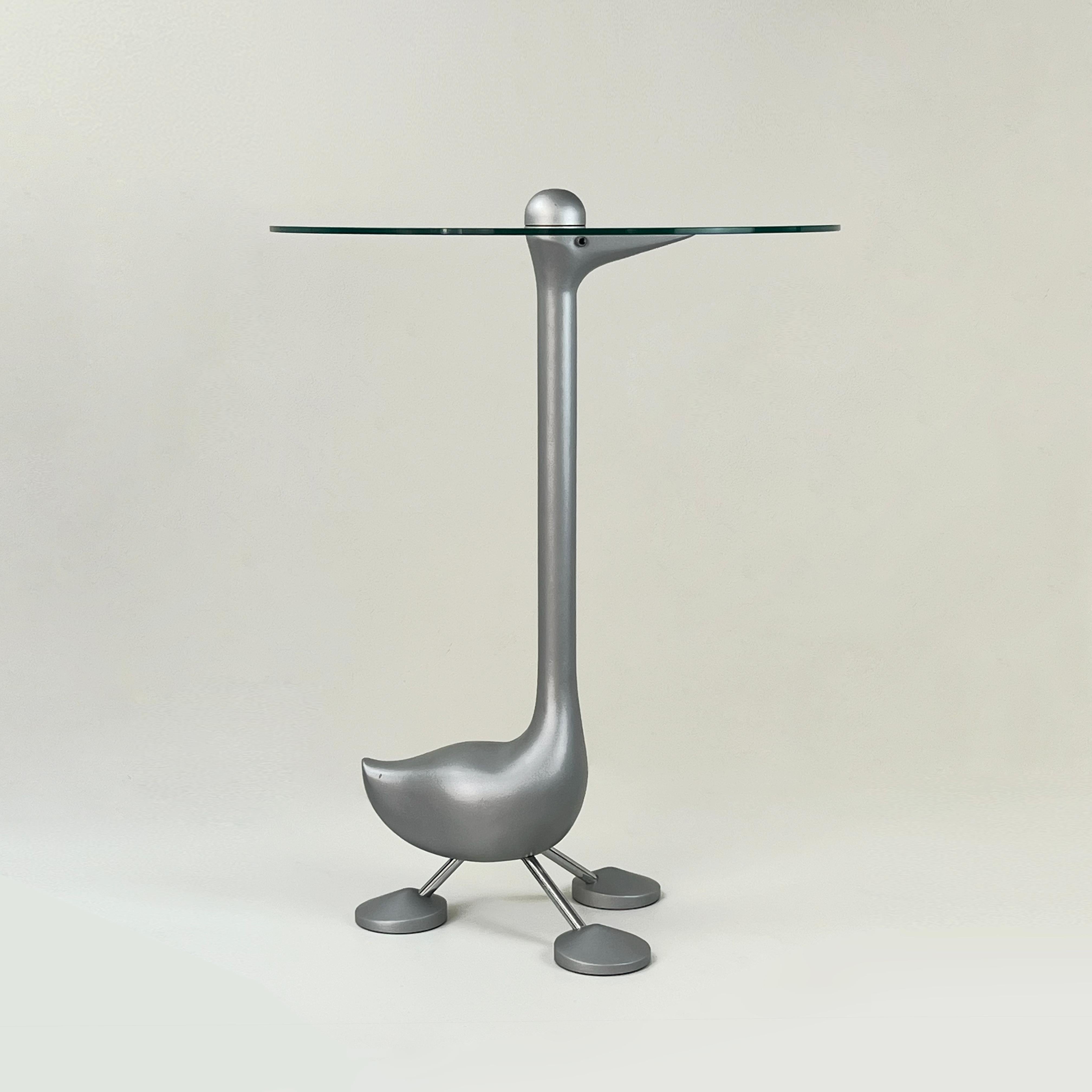 Post-Modern Italian Postmodern “Sirfo” Side Table, Alessandro Mendini for Zanotta, 1980s For Sale