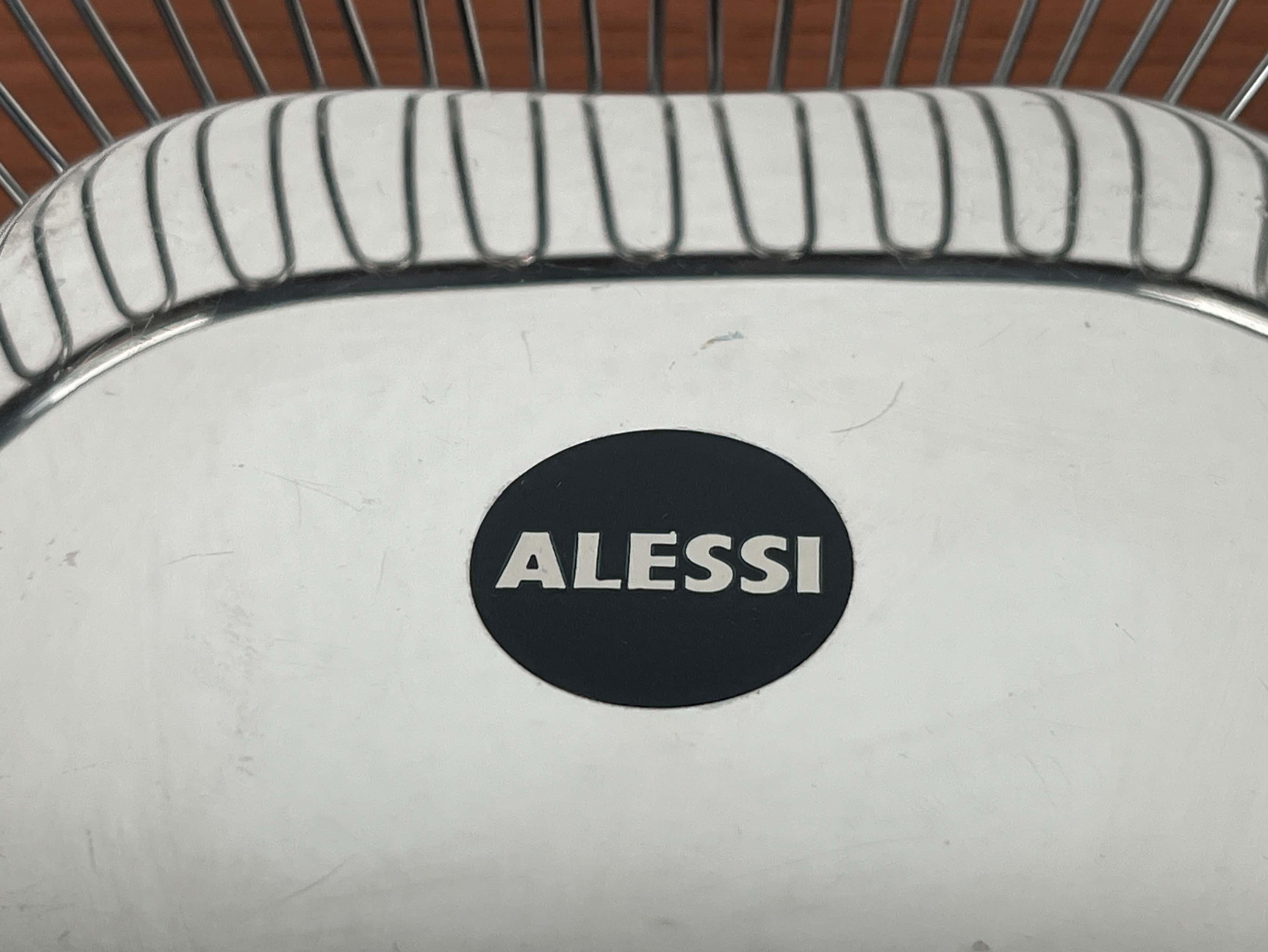 Italian Postmodern Stainless Steel Fruit Bowl from Alessi, 1980s For Sale 7