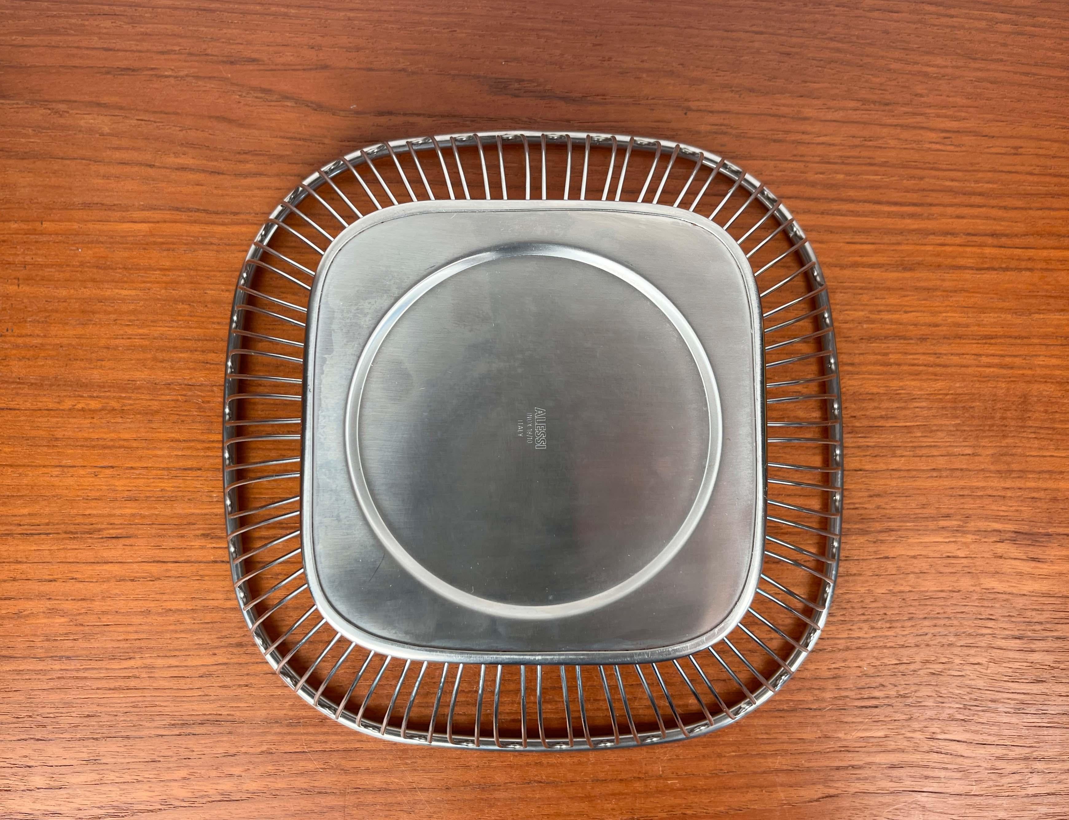 Italian Postmodern Stainless Steel Fruit Bowl from Alessi, 1980s For Sale 8