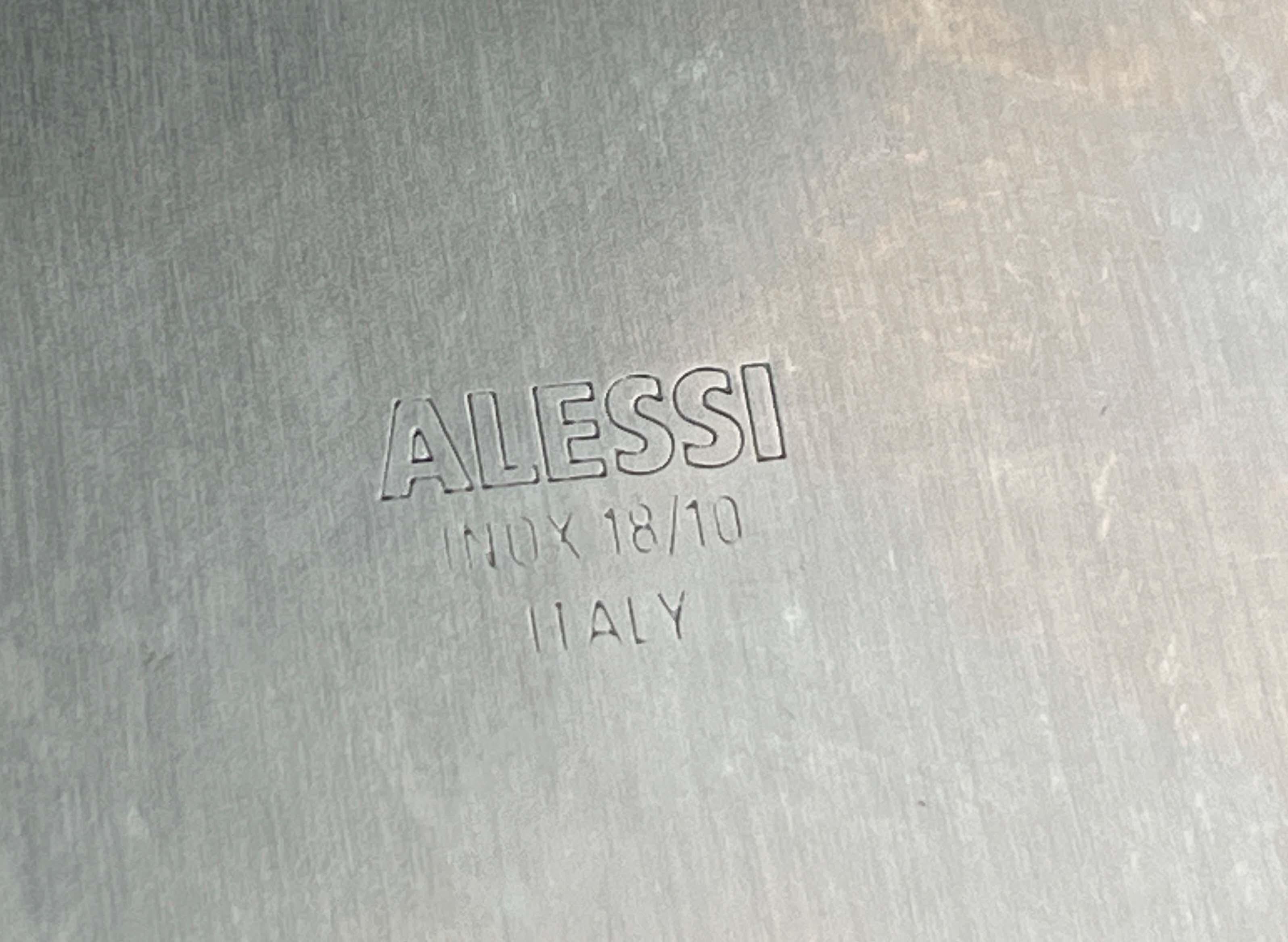 Italian Postmodern Stainless Steel Fruit Bowl from Alessi, 1980s For Sale 10