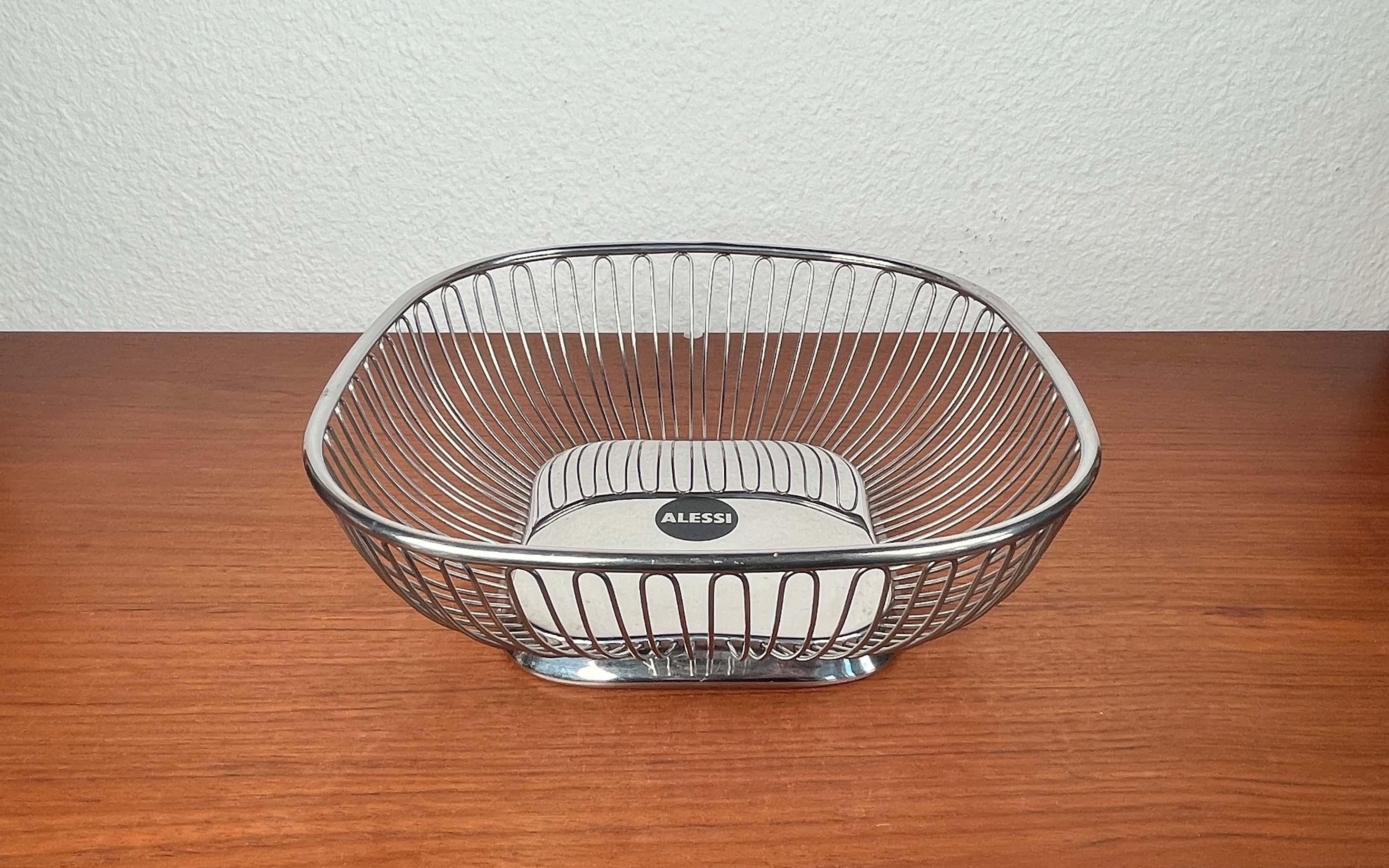 20th Century Italian Postmodern Stainless Steel Fruit Bowl from Alessi, 1980s For Sale