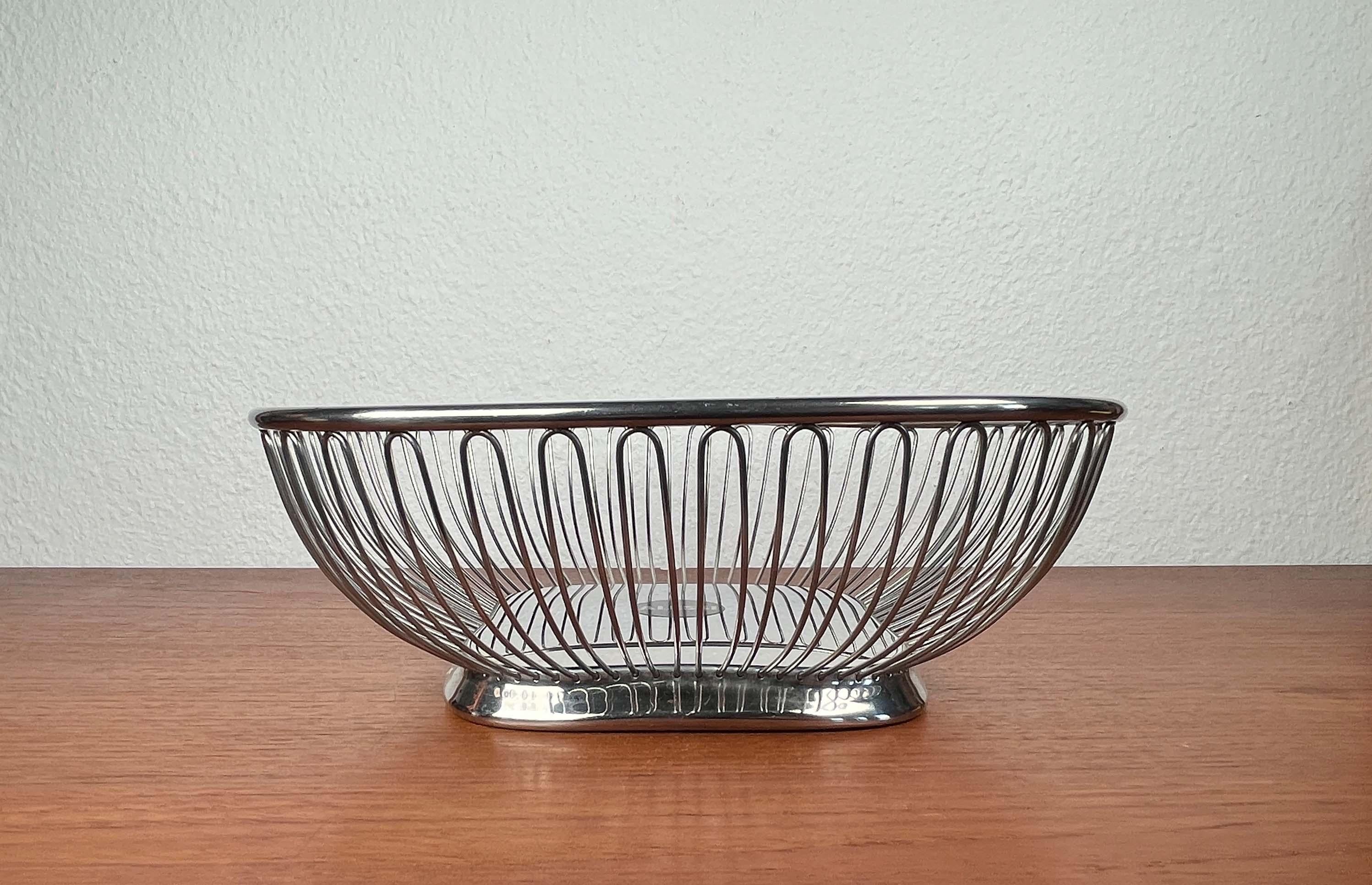 Italian Postmodern Stainless Steel Fruit Bowl from Alessi, 1980s For Sale 2
