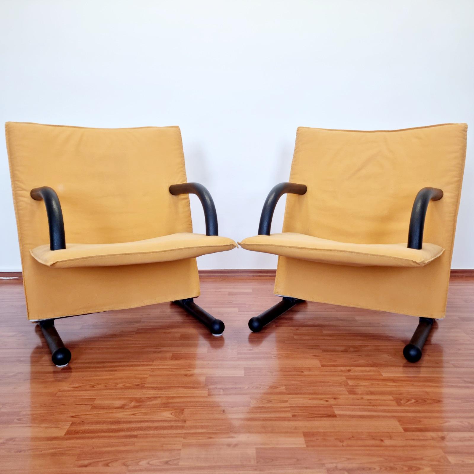 Italian PostModern T-Line Armchairs By Burkhard Voghterr for Arflex, Italy 80s In Good Condition For Sale In Lucija, SI