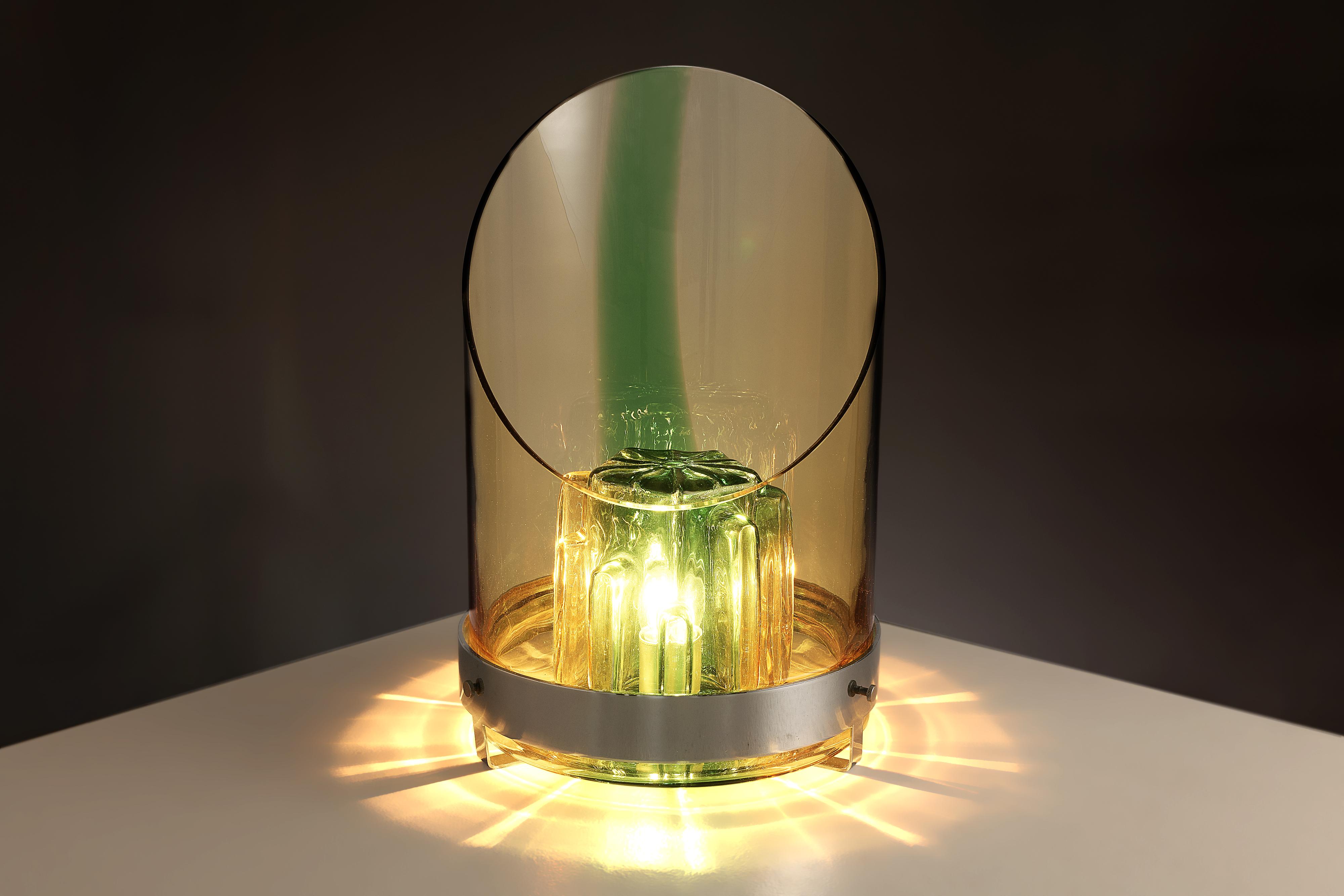 Post-Modern Italian Postmodern Table Lamp in Glass
