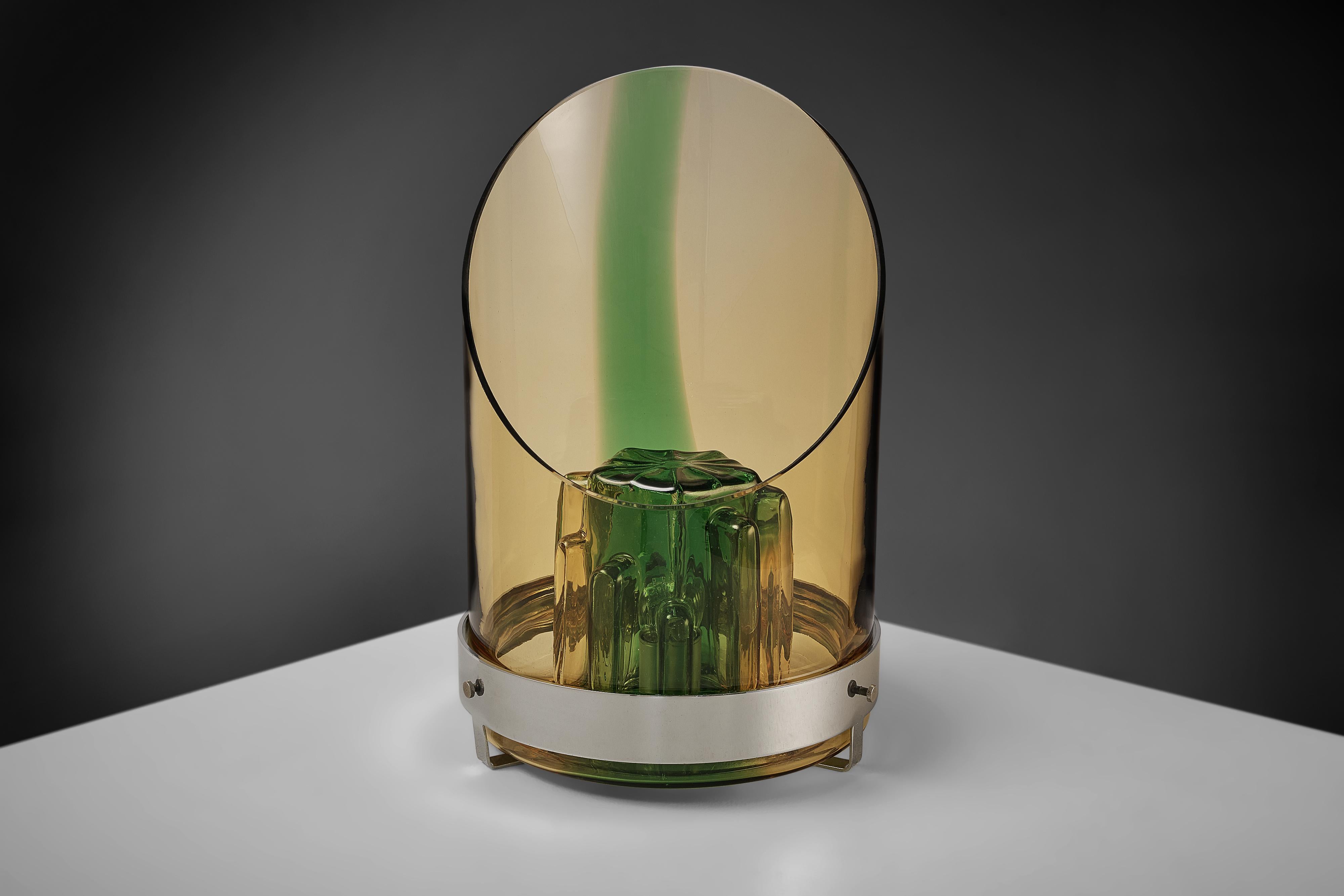 Italian Postmodern Table Lamp in Glass In Good Condition In Waalwijk, NL
