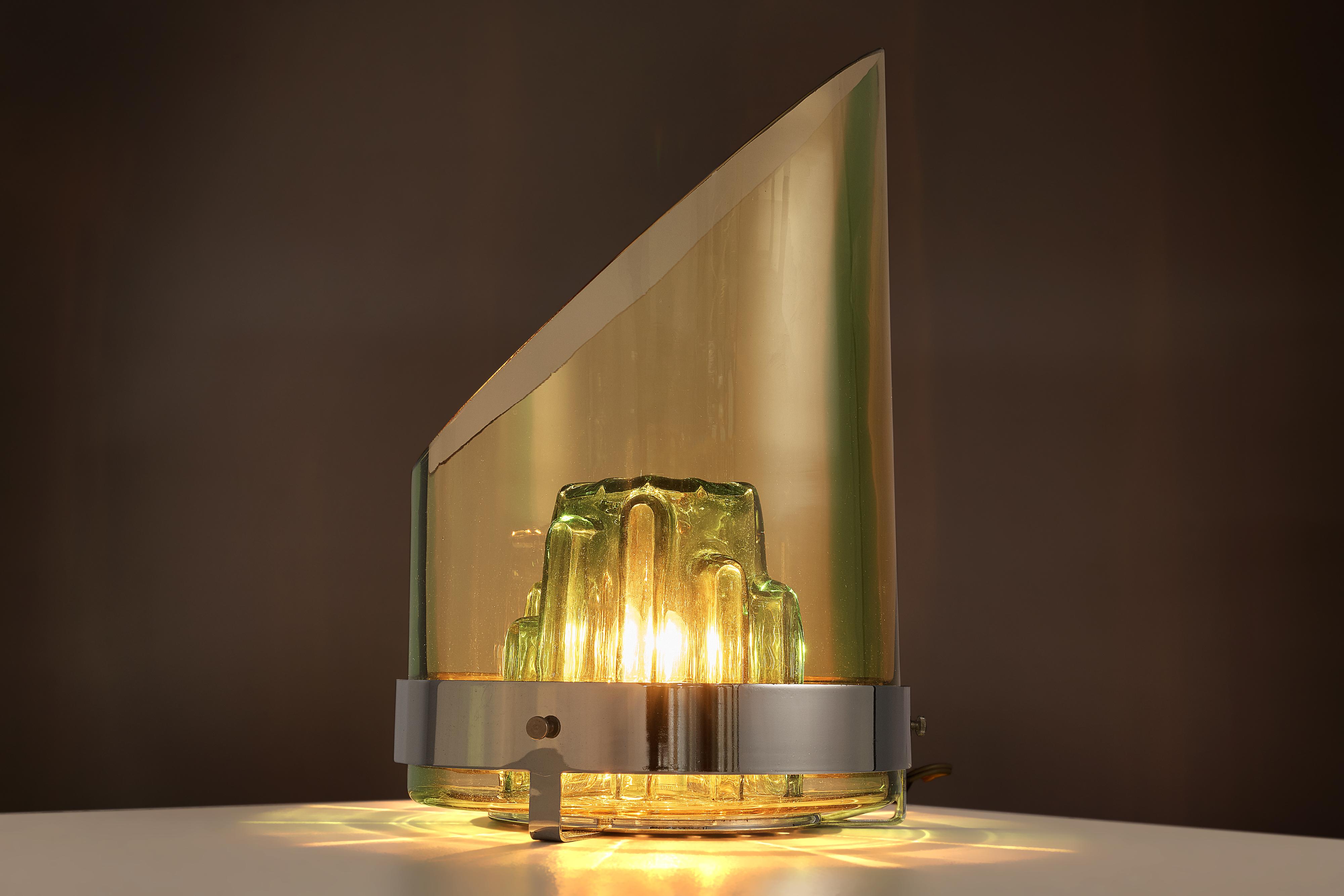 Late 20th Century Italian Postmodern Table Lamp in Glass