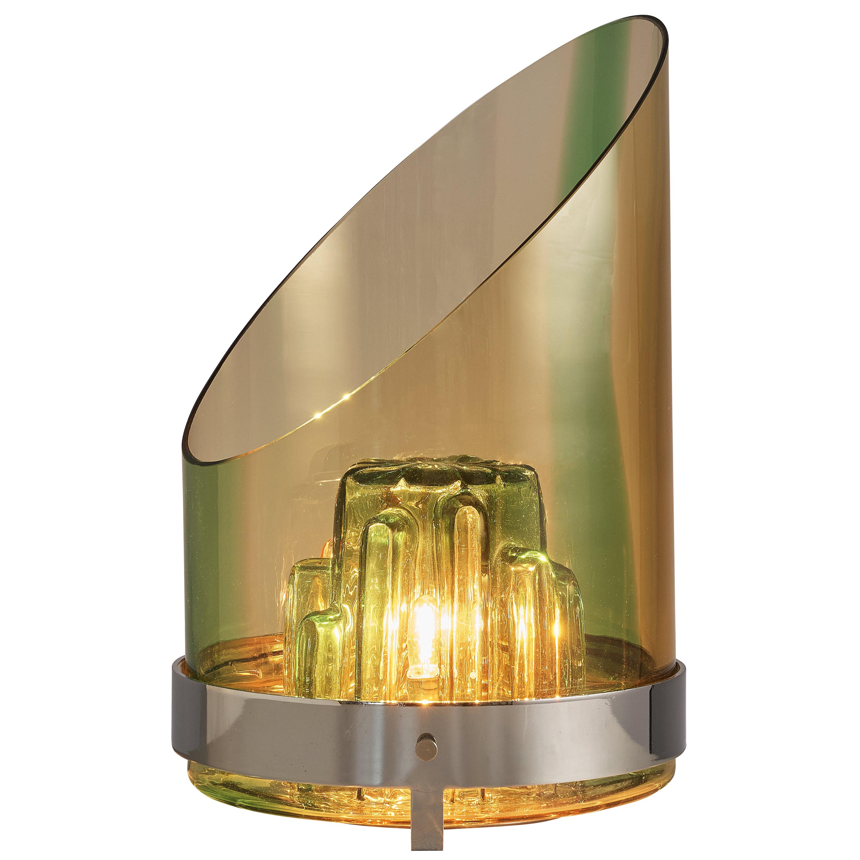 Italian Postmodern Table Lamp in Glass