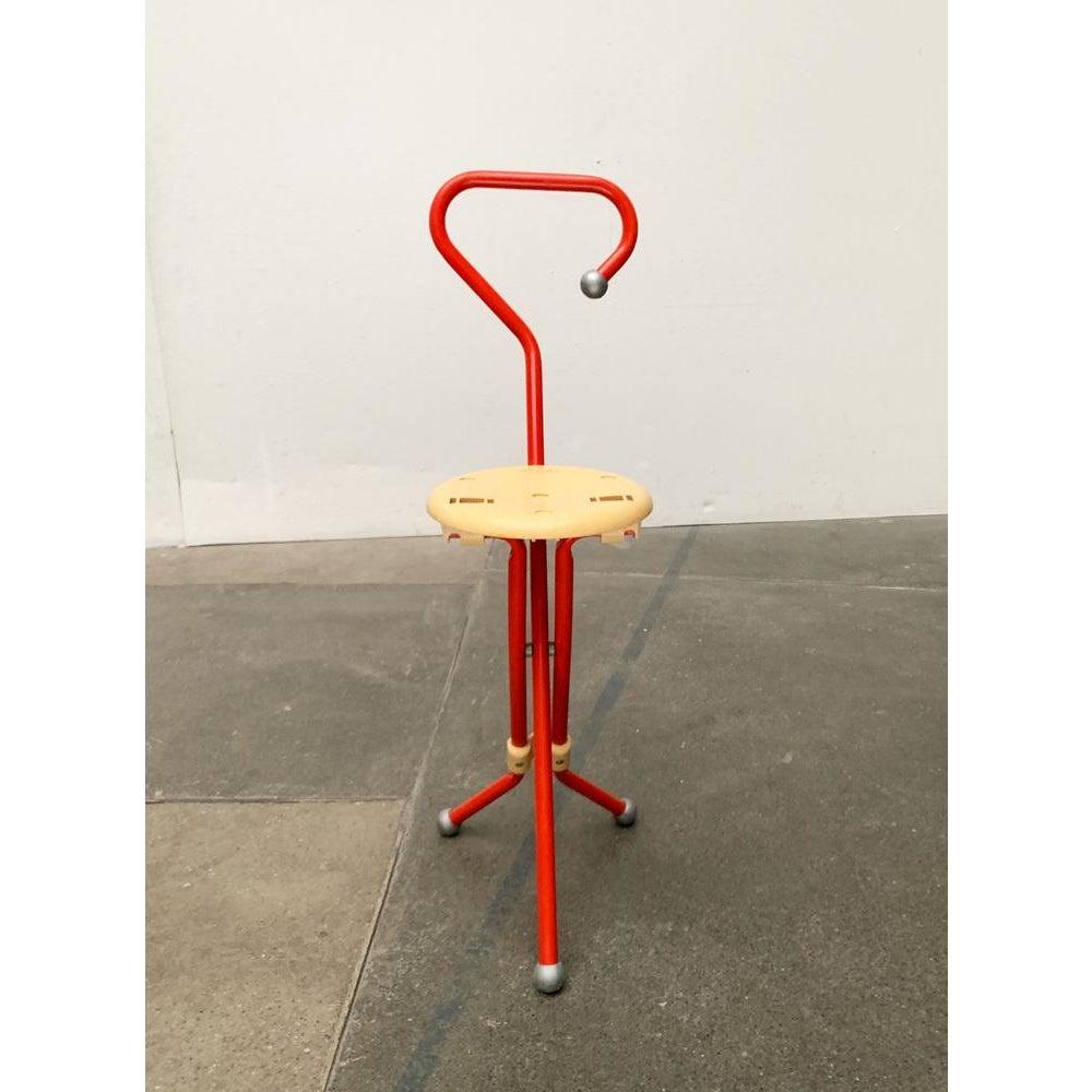 20th Century Italian Postmodern Ulisse Folding Stool by Ivan Loss for Sandrigarden, 1980s For Sale