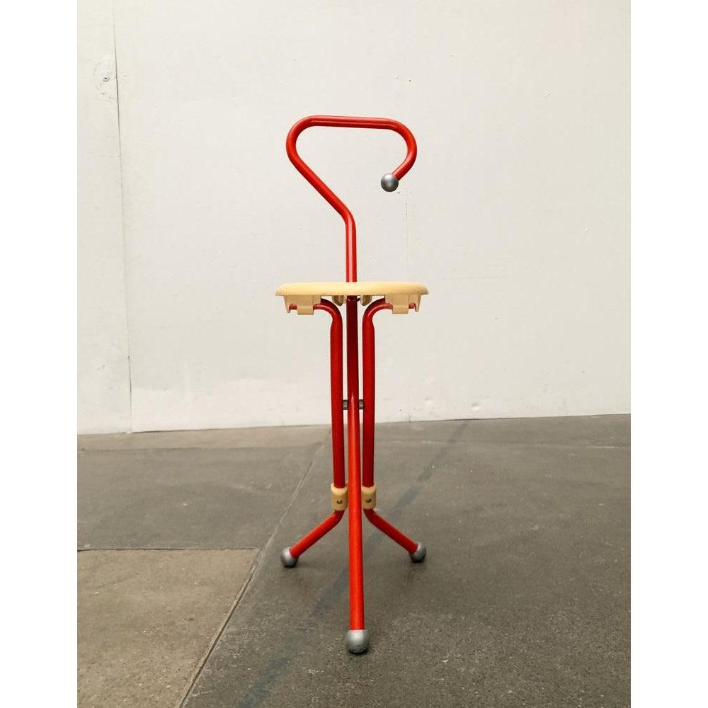 Metal Italian Postmodern Ulisse Folding Stool by Ivan Loss for Sandrigarden, 1980s For Sale