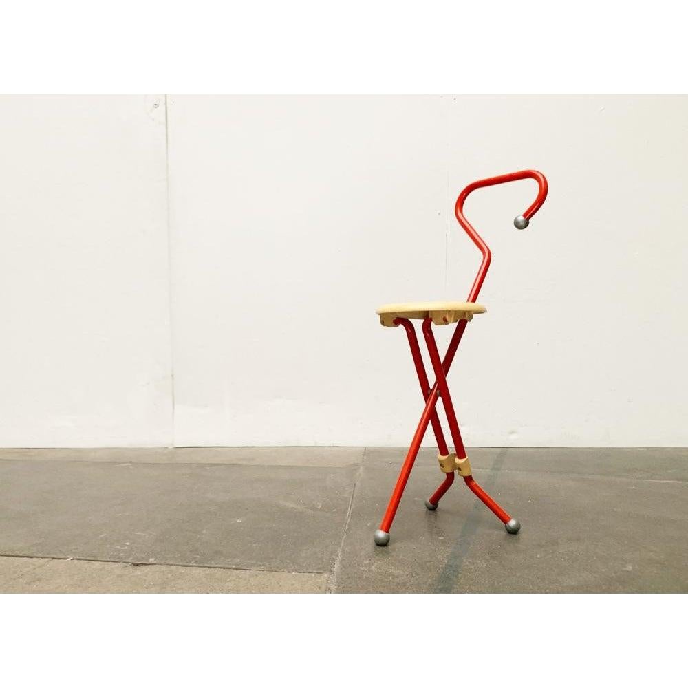 Italian Postmodern Ulisse Folding Stool by Ivan Loss for Sandrigarden, 1980s For Sale 2