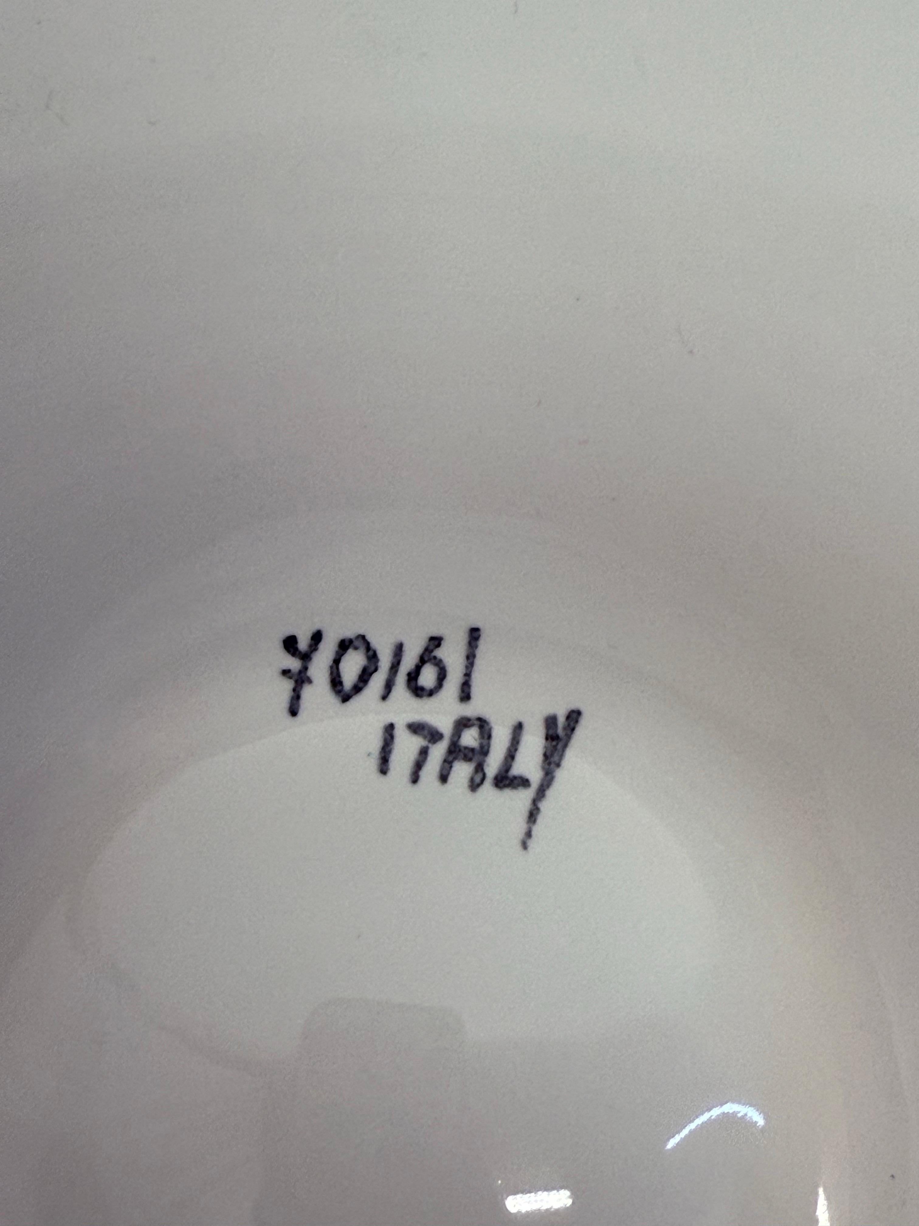 Bol ou attrape-tout italien postmoderne en céramique blanche en vente 5