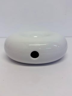 Italian Postmodern White Ceramic Catchall or Bowl