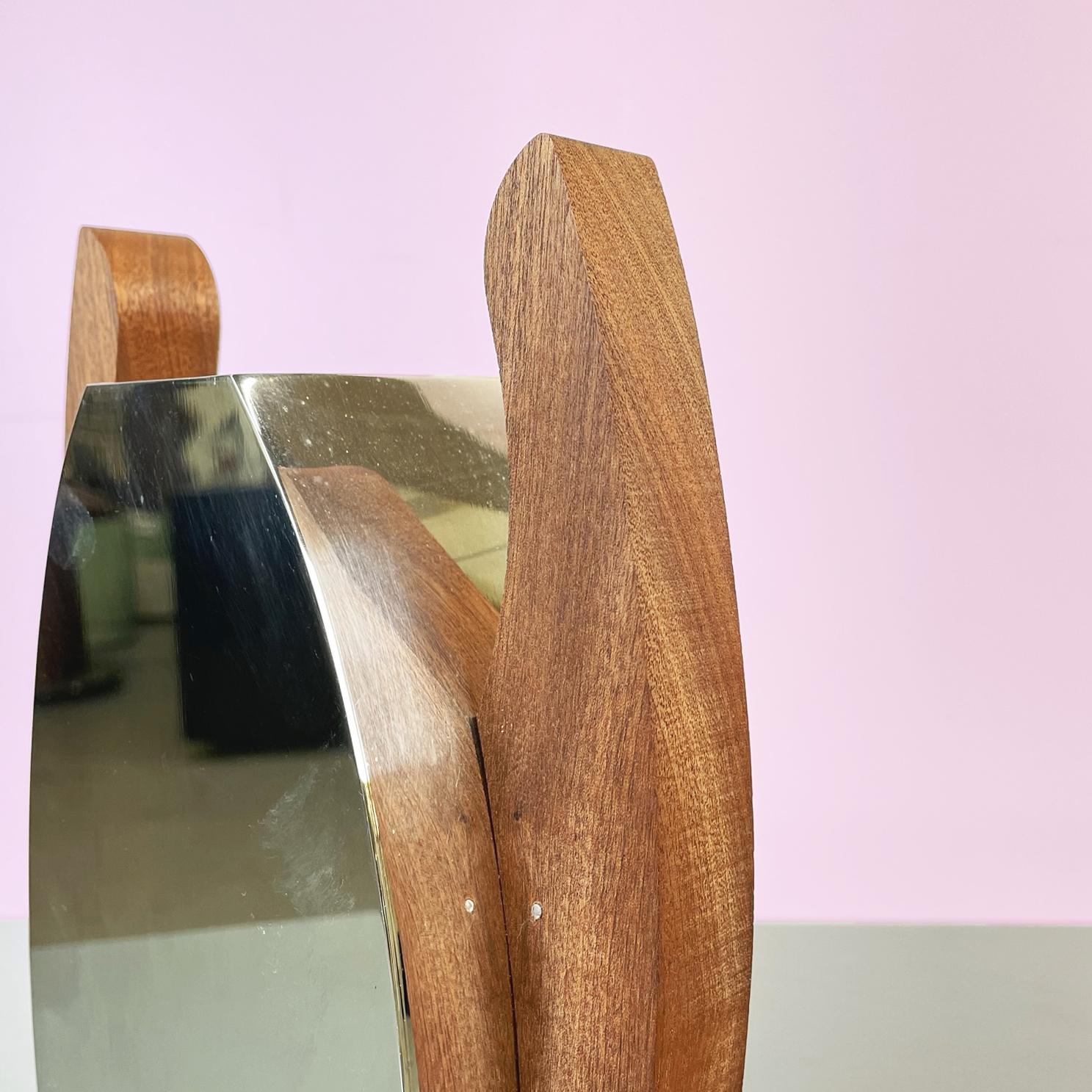 Italian Postmodern Wood and Mirror Vase by Cleto Munari, 2000s For Sale 2